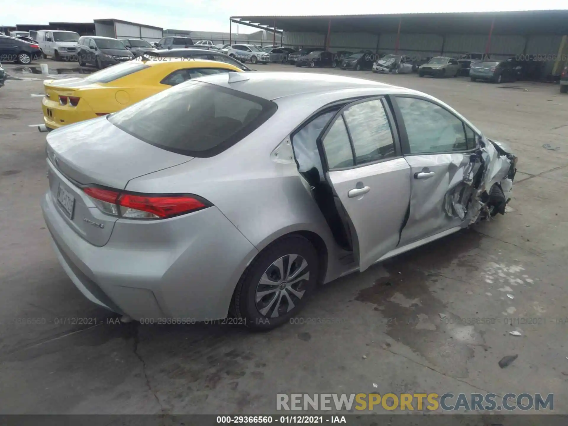 4 Photograph of a damaged car JTDEAMDE2MJ011484 TOYOTA COROLLA 2021