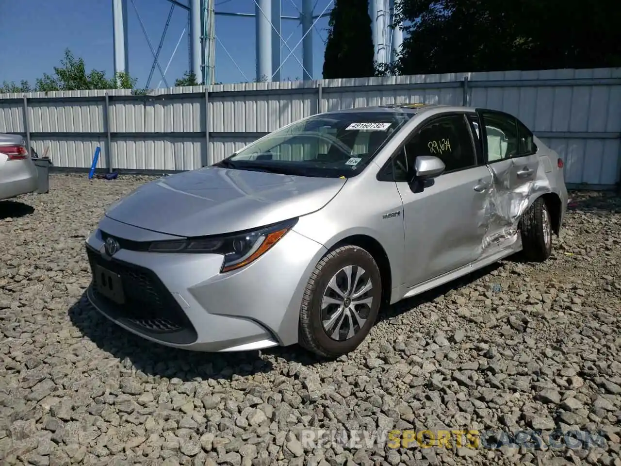 2 Photograph of a damaged car JTDEAMDE2MJ012778 TOYOTA COROLLA 2021