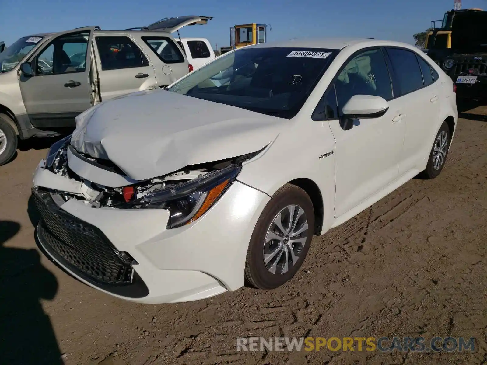 2 Photograph of a damaged car JTDEAMDE2MJ013168 TOYOTA COROLLA 2021