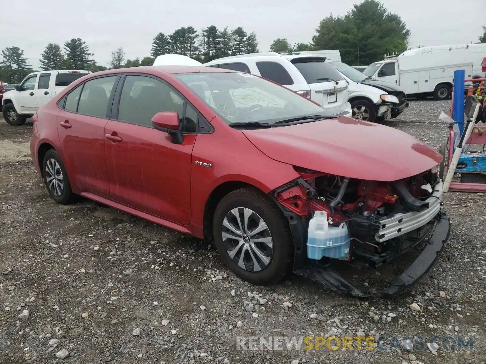 1 Photograph of a damaged car JTDEAMDE2MJ014398 TOYOTA COROLLA 2021