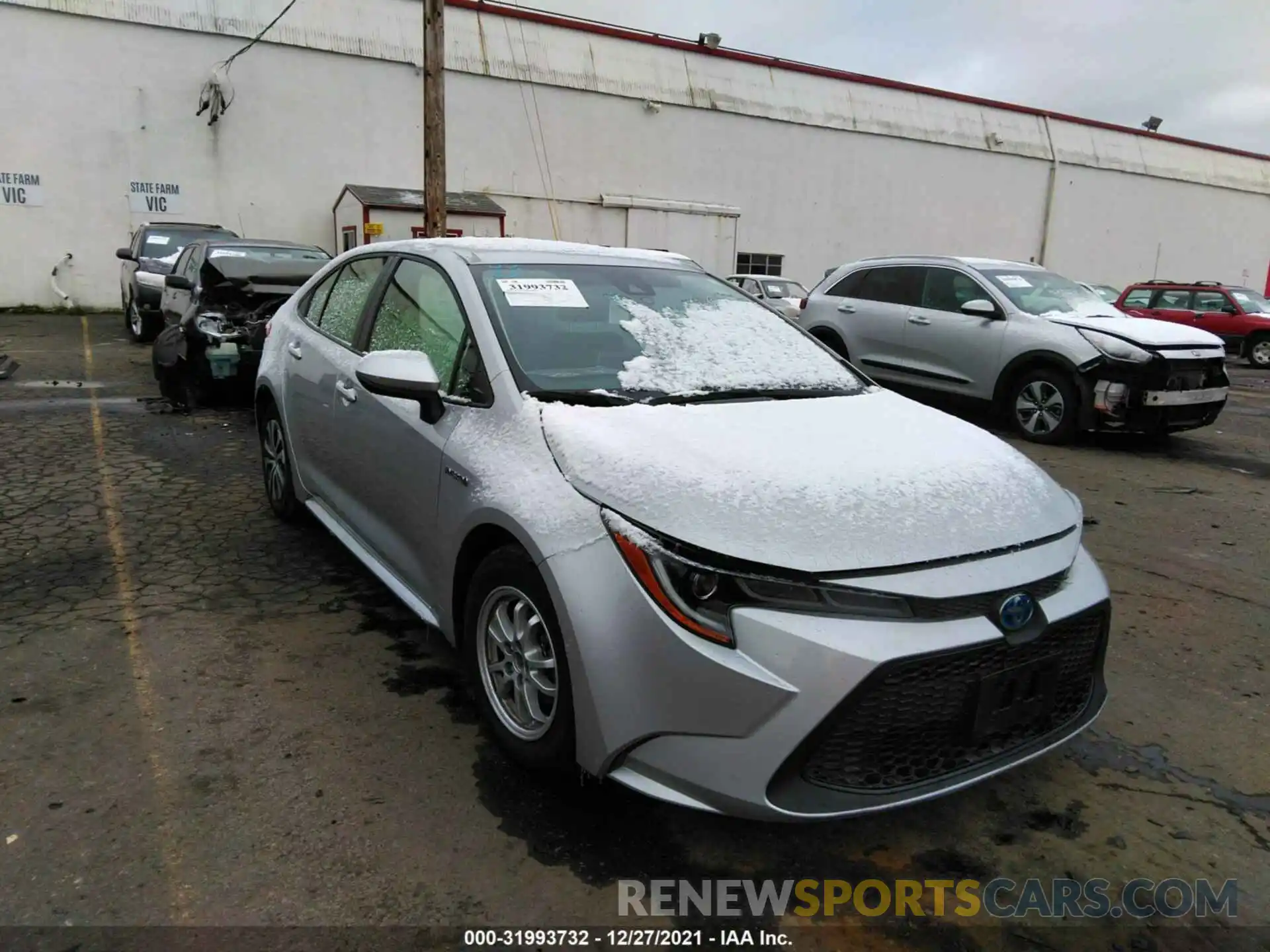 1 Photograph of a damaged car JTDEAMDE2MJ016121 TOYOTA COROLLA 2021