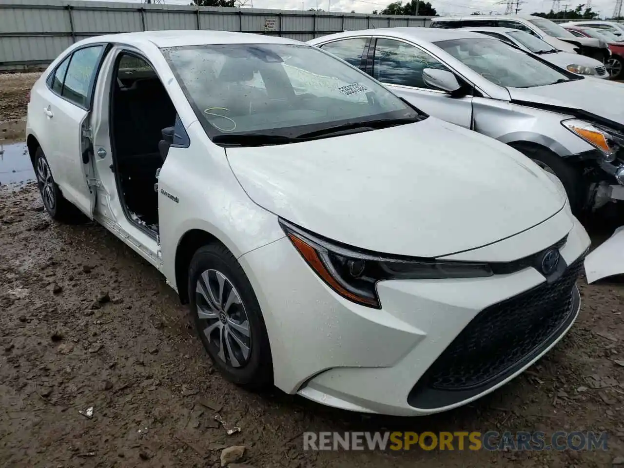 1 Photograph of a damaged car JTDEAMDE2MJ016457 TOYOTA COROLLA 2021