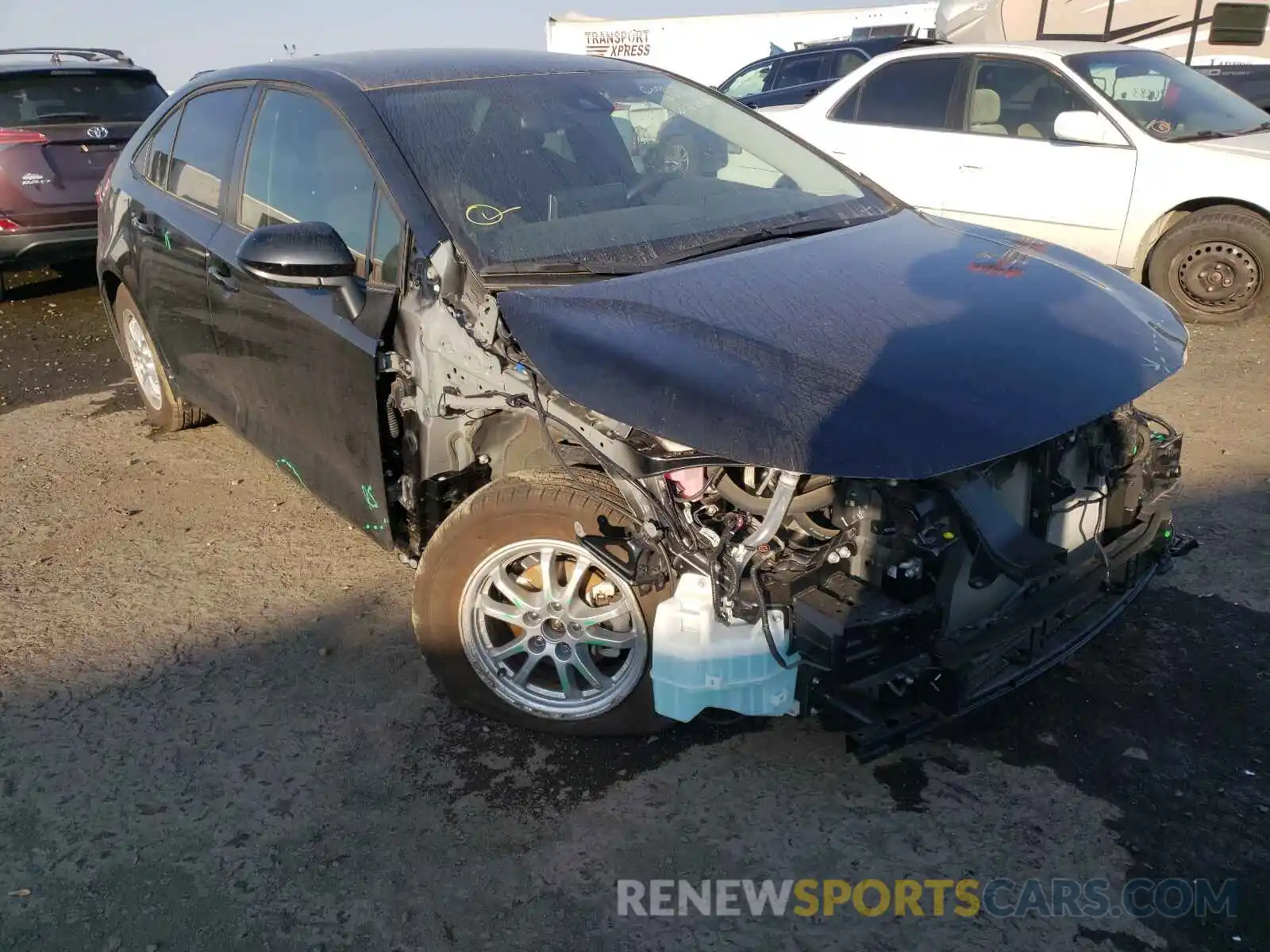 1 Photograph of a damaged car JTDEAMDE2MJ016538 TOYOTA COROLLA 2021