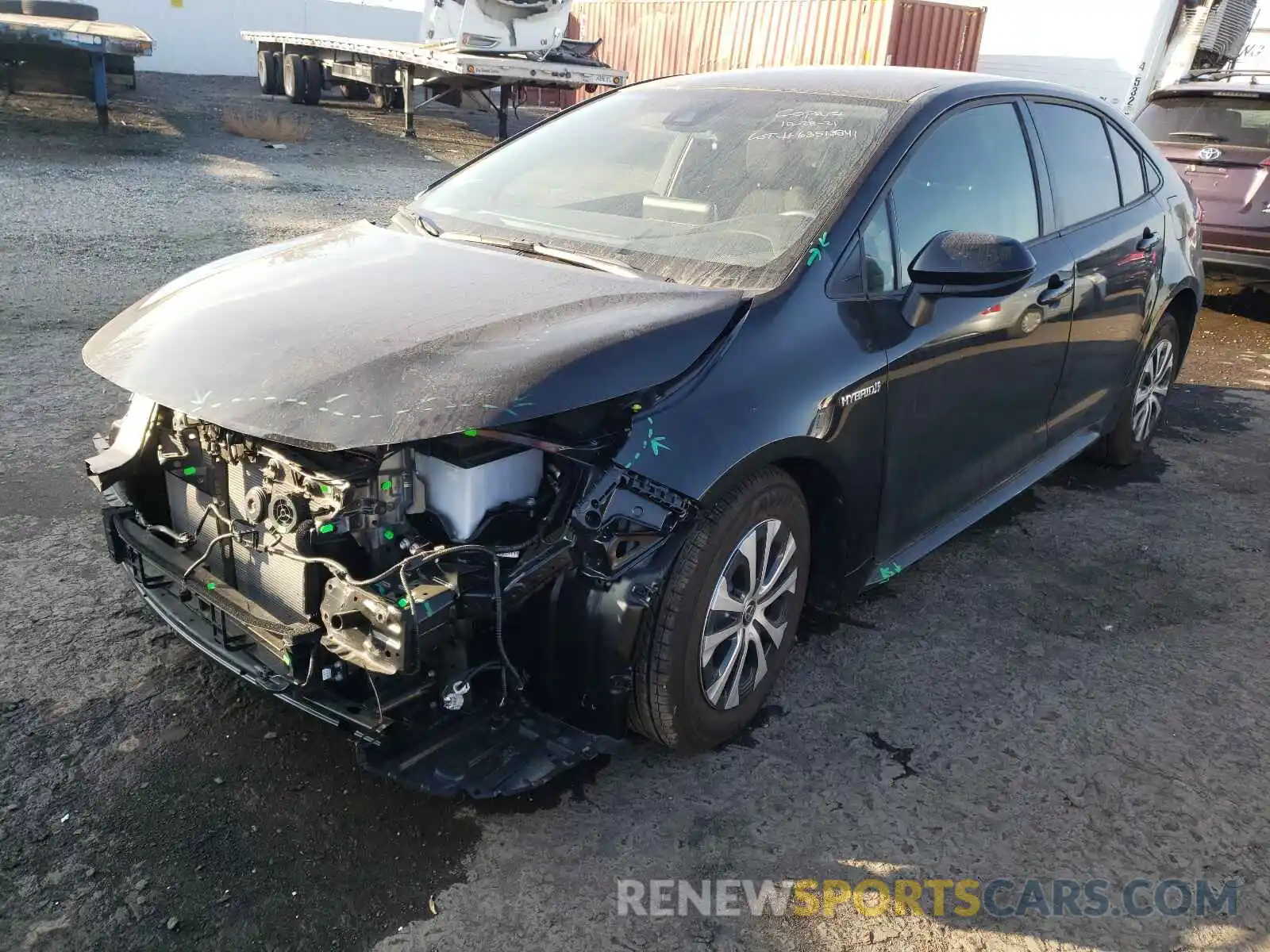 2 Photograph of a damaged car JTDEAMDE2MJ016538 TOYOTA COROLLA 2021