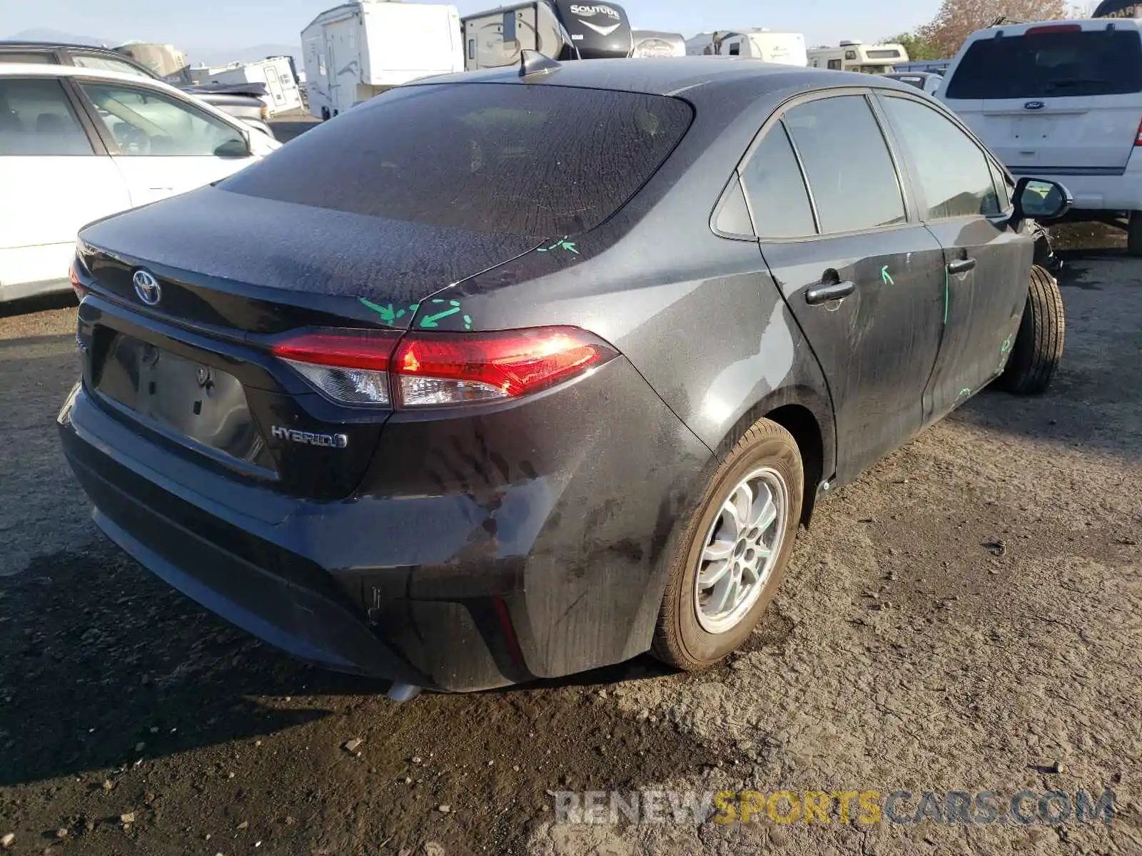 4 Photograph of a damaged car JTDEAMDE2MJ016538 TOYOTA COROLLA 2021