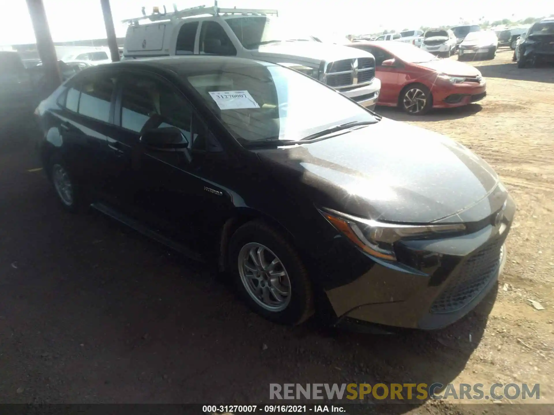 1 Photograph of a damaged car JTDEAMDE2MJ017527 TOYOTA COROLLA 2021