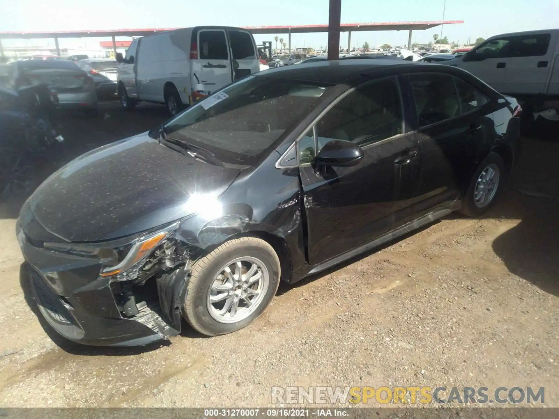 2 Photograph of a damaged car JTDEAMDE2MJ017527 TOYOTA COROLLA 2021