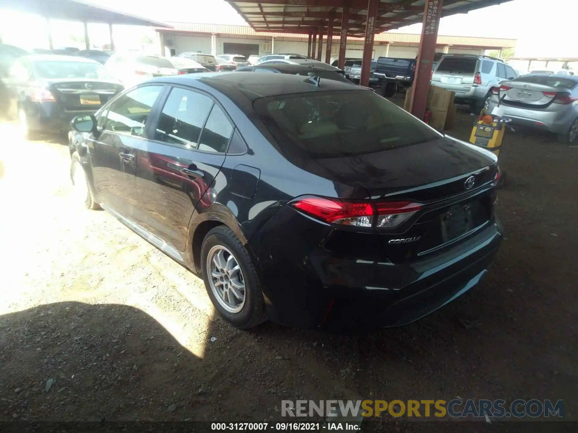 3 Photograph of a damaged car JTDEAMDE2MJ017527 TOYOTA COROLLA 2021