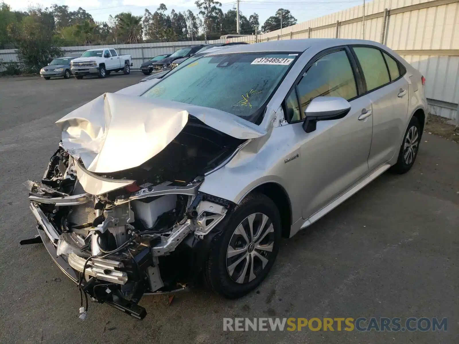 2 Photograph of a damaged car JTDEAMDE2MJ018418 TOYOTA COROLLA 2021