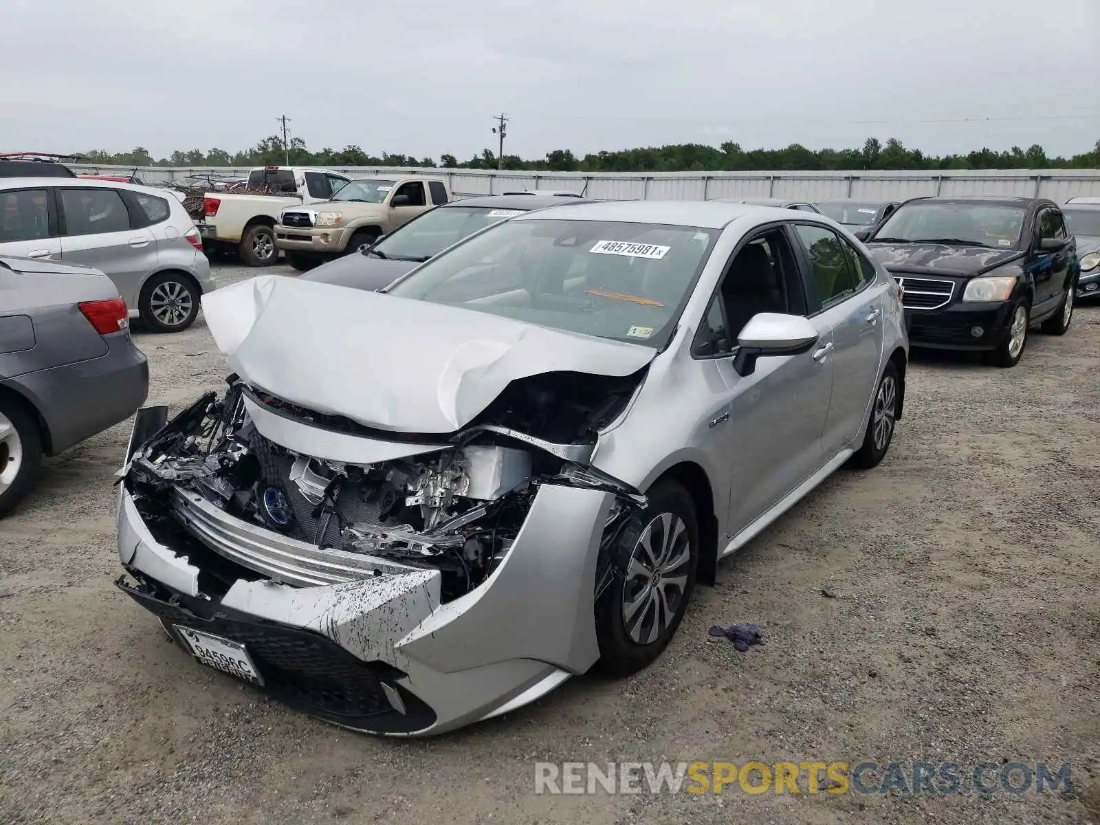 2 Photograph of a damaged car JTDEAMDE2MJ020203 TOYOTA COROLLA 2021