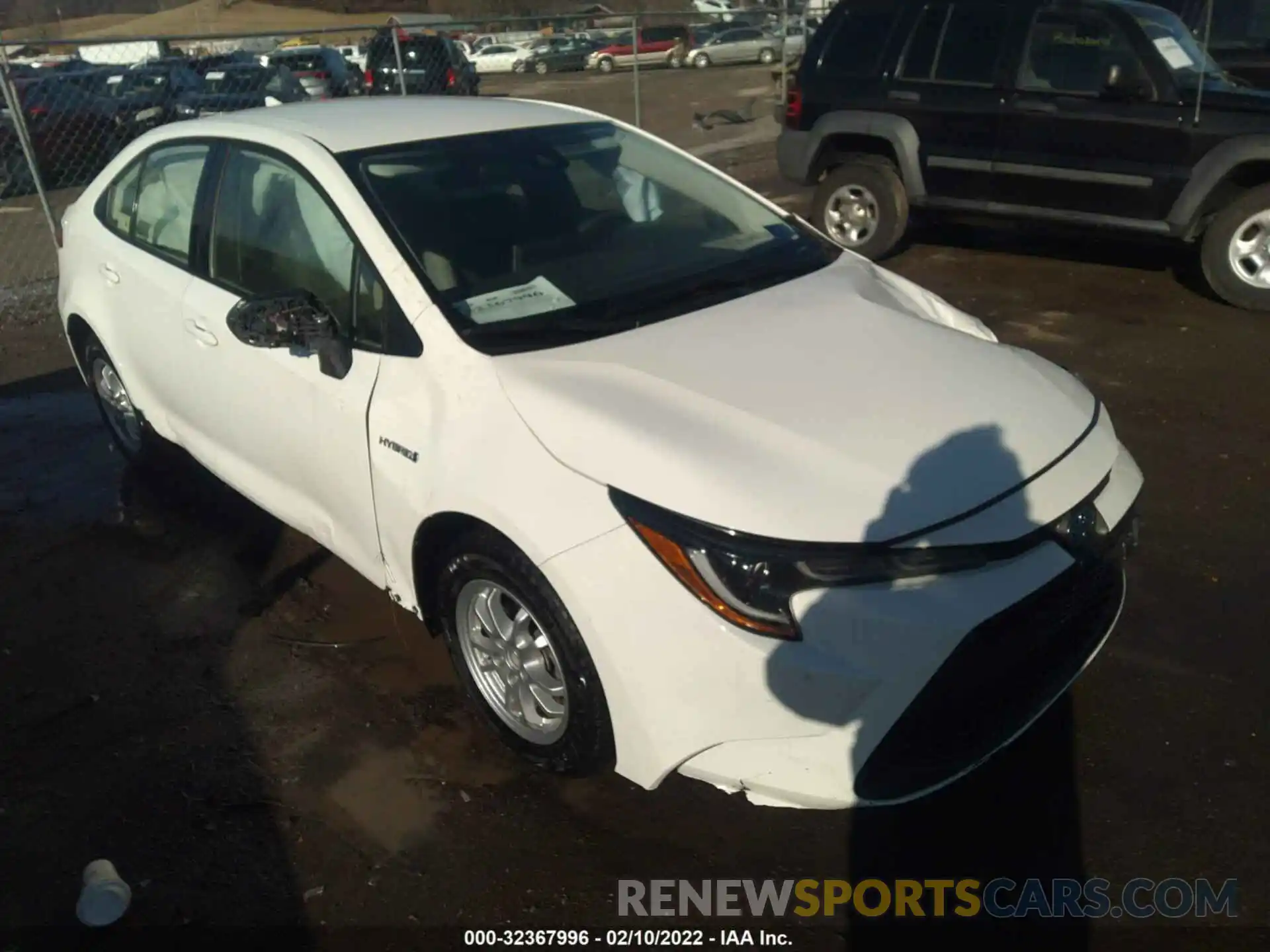 1 Photograph of a damaged car JTDEAMDE2MJ021433 TOYOTA COROLLA 2021