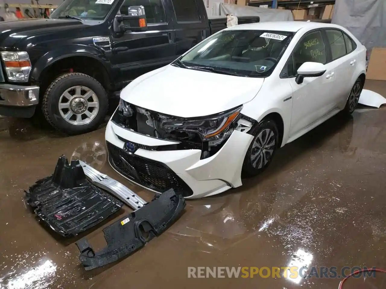 2 Photograph of a damaged car JTDEAMDE2MJ024252 TOYOTA COROLLA 2021