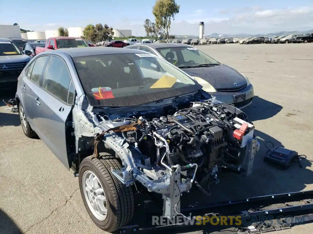 1 Photograph of a damaged car JTDEAMDE2MJ027507 TOYOTA COROLLA 2021