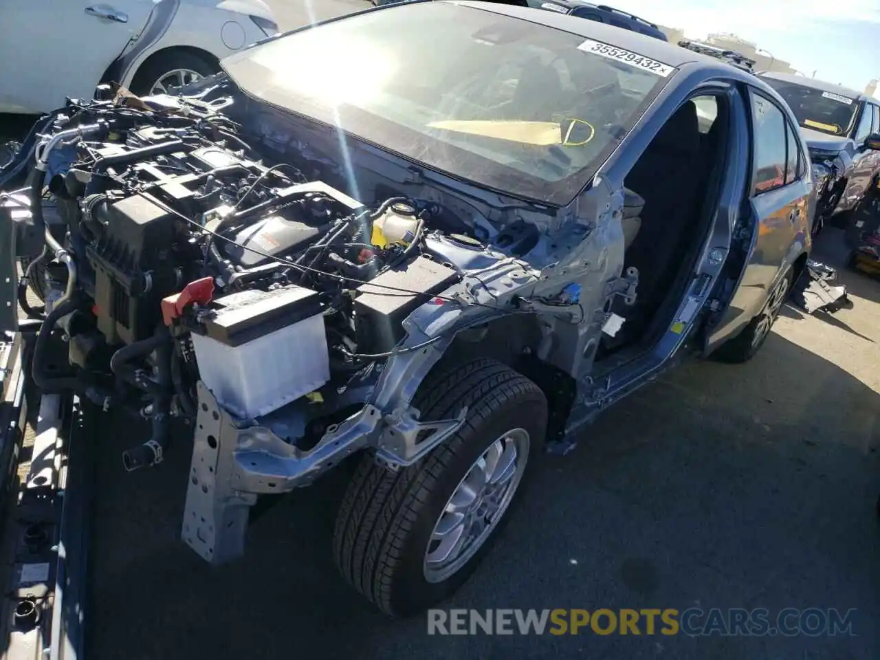 9 Photograph of a damaged car JTDEAMDE2MJ027507 TOYOTA COROLLA 2021