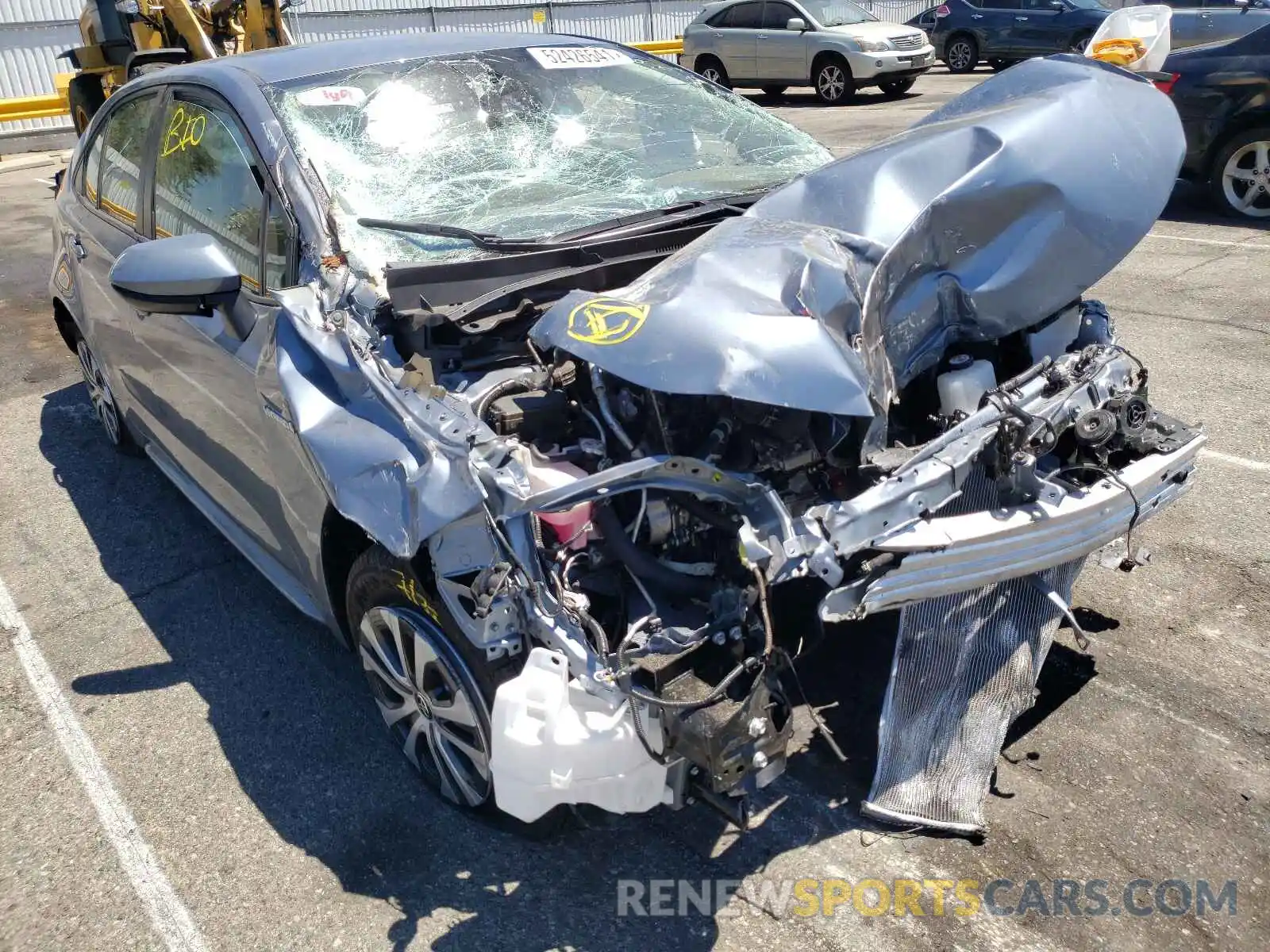 1 Photograph of a damaged car JTDEAMDE2MJ027863 TOYOTA COROLLA 2021