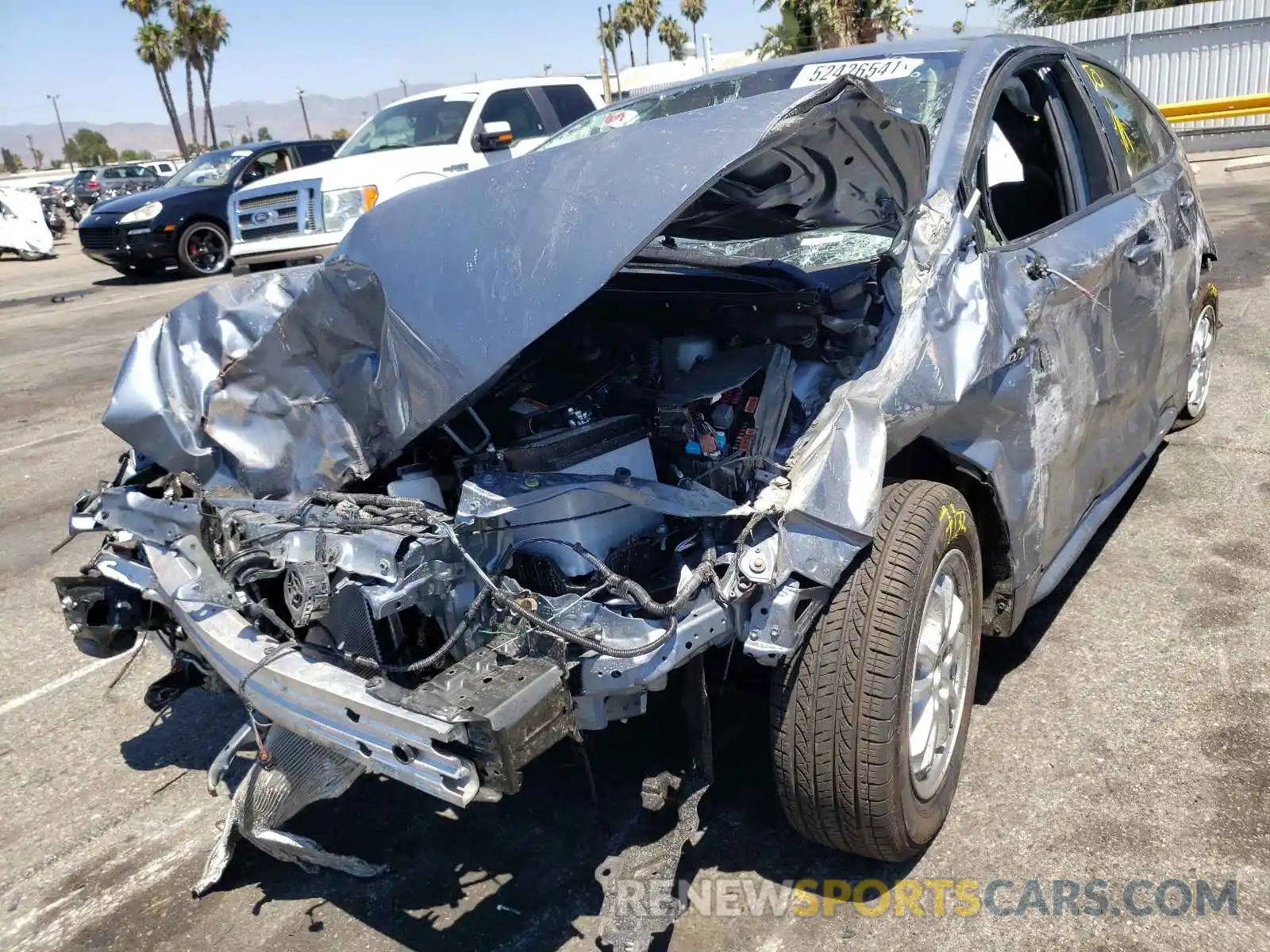 2 Photograph of a damaged car JTDEAMDE2MJ027863 TOYOTA COROLLA 2021