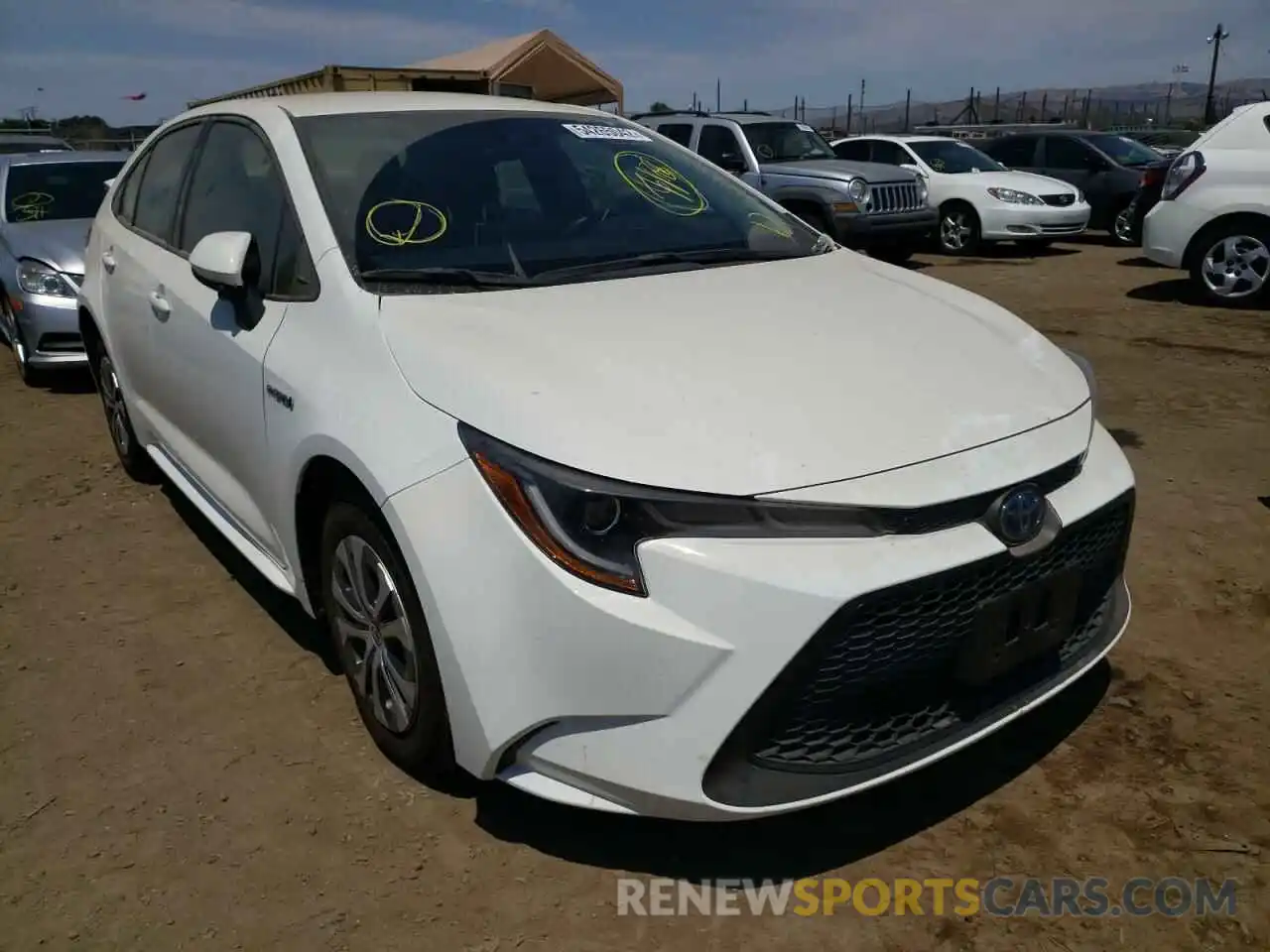 1 Photograph of a damaged car JTDEAMDE2MJ028107 TOYOTA COROLLA 2021