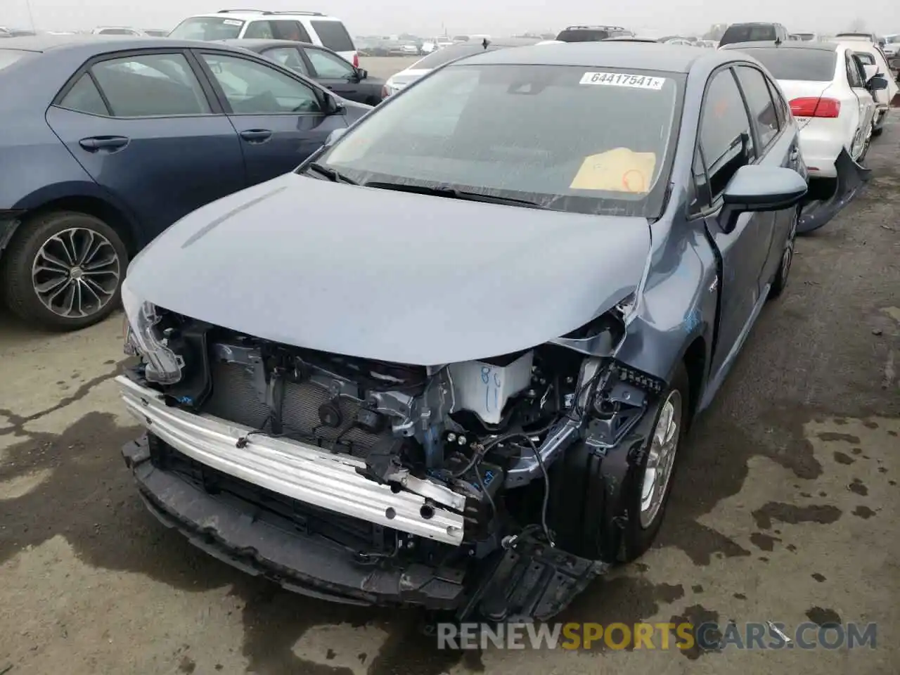 2 Photograph of a damaged car JTDEAMDE2MJ029855 TOYOTA COROLLA 2021