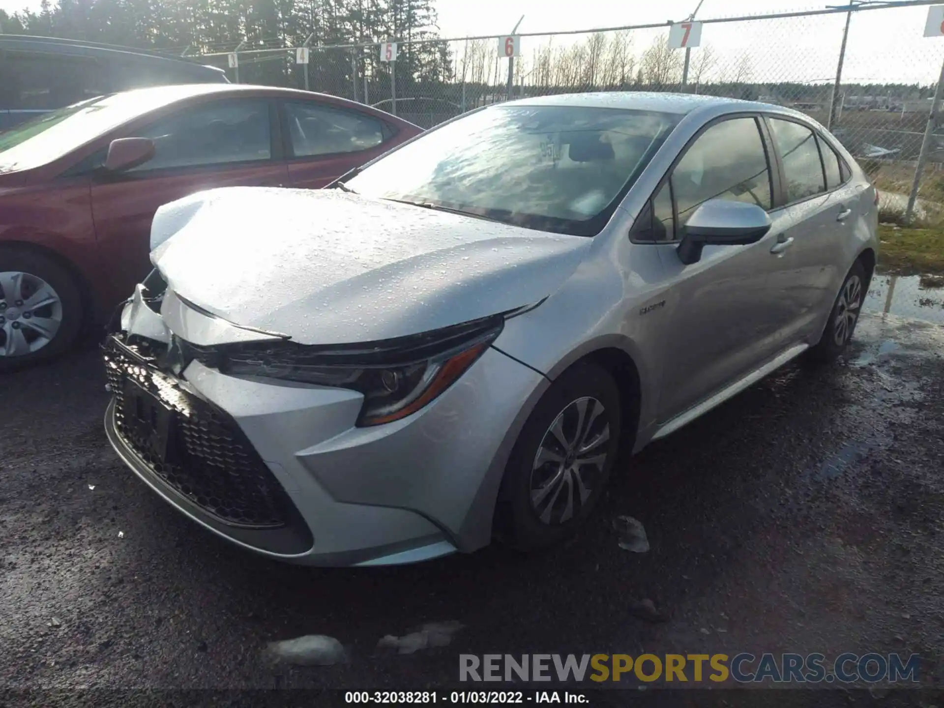 2 Photograph of a damaged car JTDEAMDE2MJ030228 TOYOTA COROLLA 2021