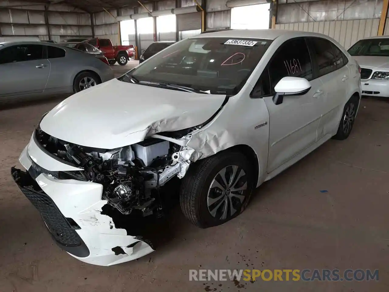 2 Photograph of a damaged car JTDEAMDE2MJ030469 TOYOTA COROLLA 2021