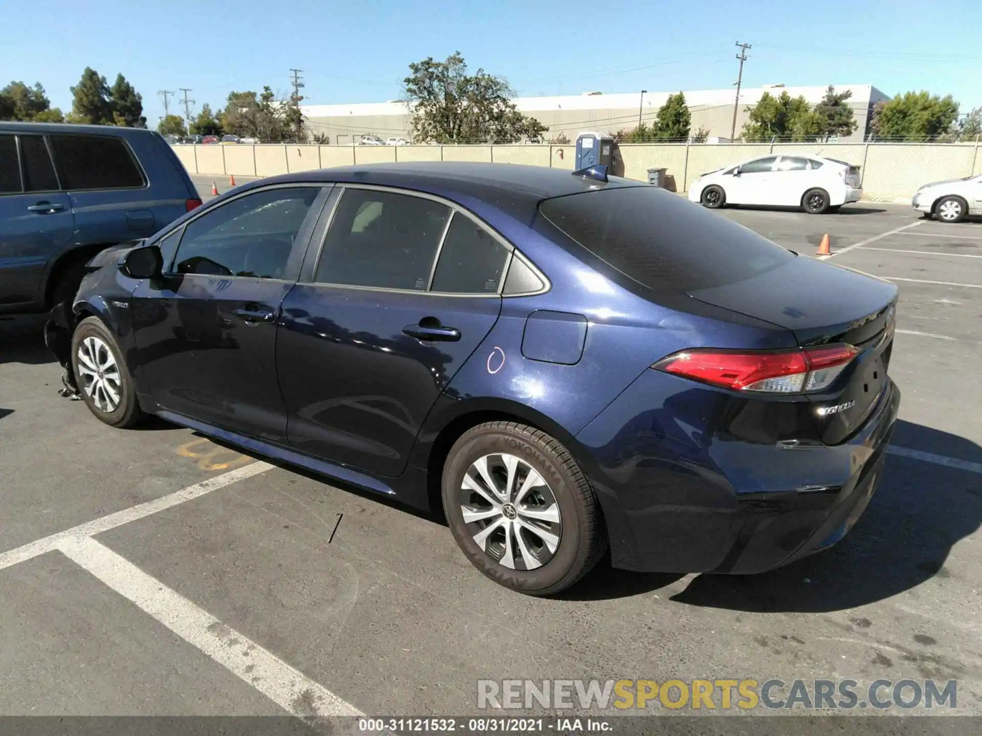 3 Photograph of a damaged car JTDEAMDE2MJ032013 TOYOTA COROLLA 2021