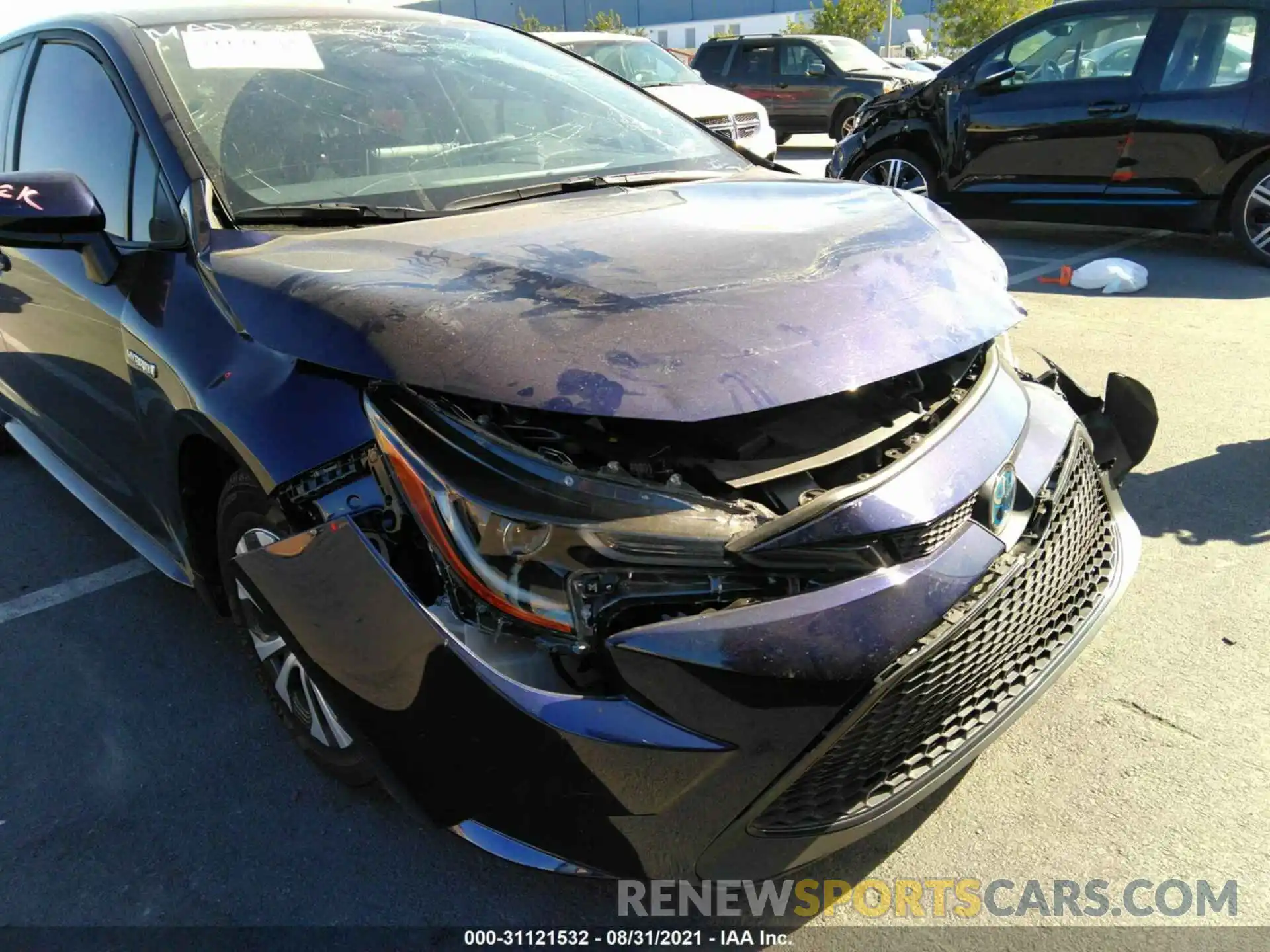 6 Photograph of a damaged car JTDEAMDE2MJ032013 TOYOTA COROLLA 2021