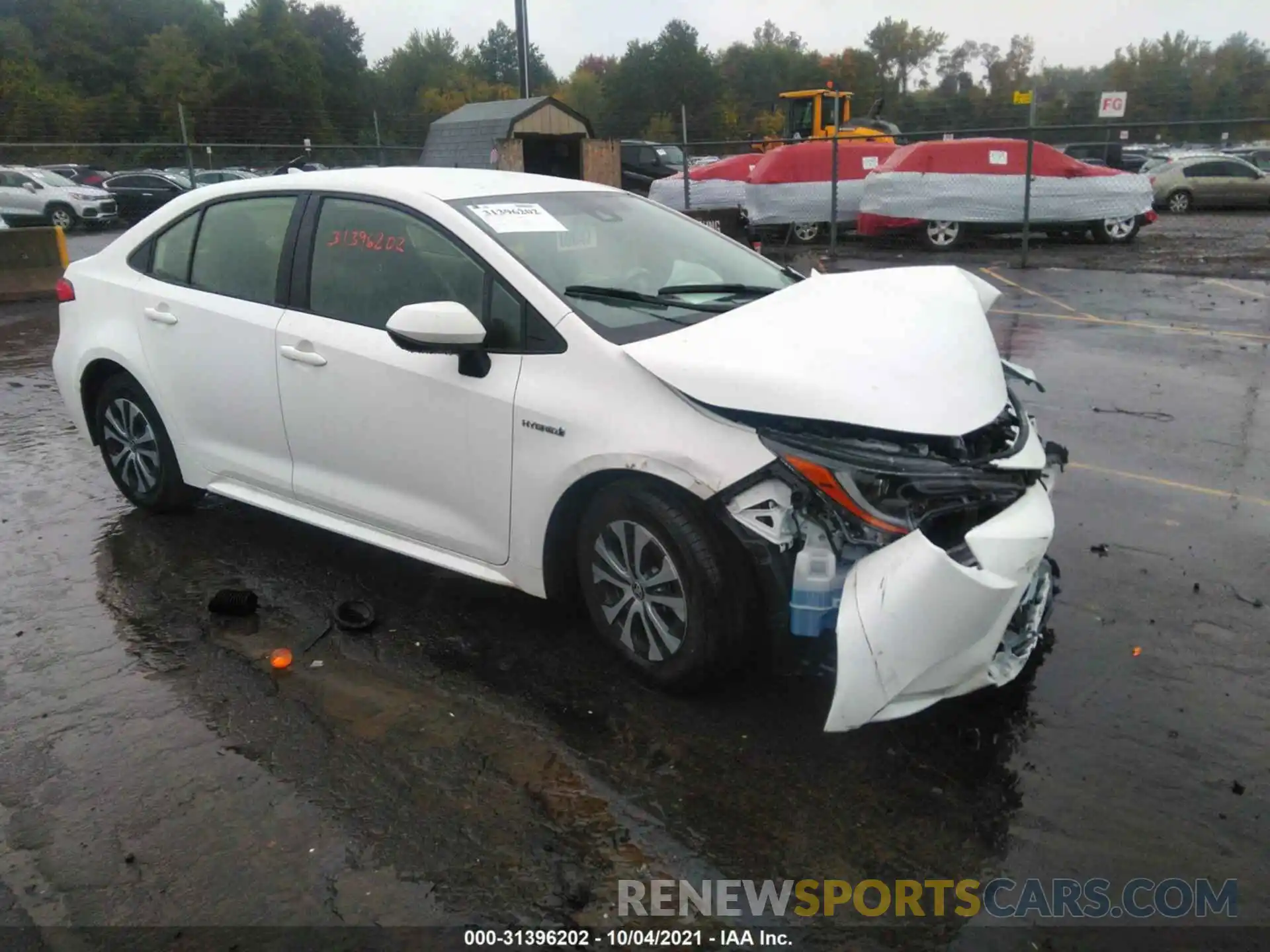 1 Photograph of a damaged car JTDEAMDE2MJ032528 TOYOTA COROLLA 2021