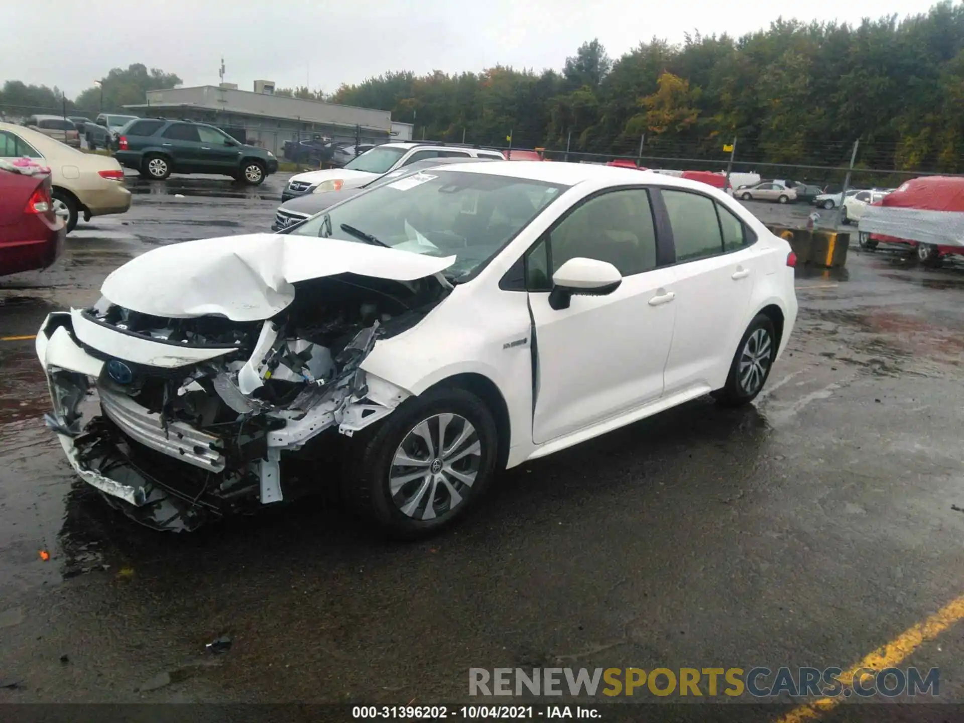 2 Photograph of a damaged car JTDEAMDE2MJ032528 TOYOTA COROLLA 2021