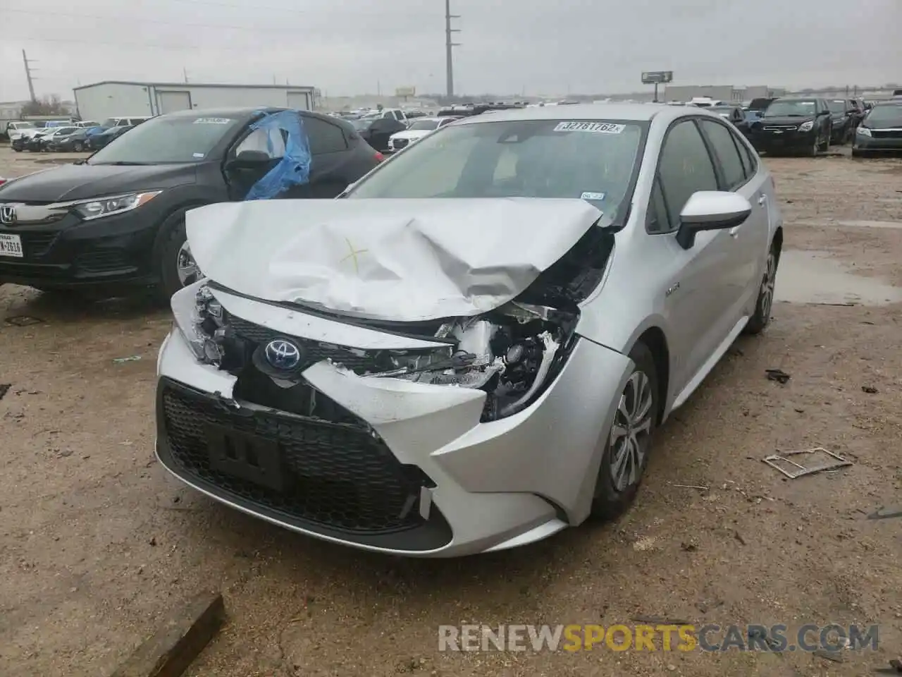 2 Photograph of a damaged car JTDEAMDE2MJ032836 TOYOTA COROLLA 2021