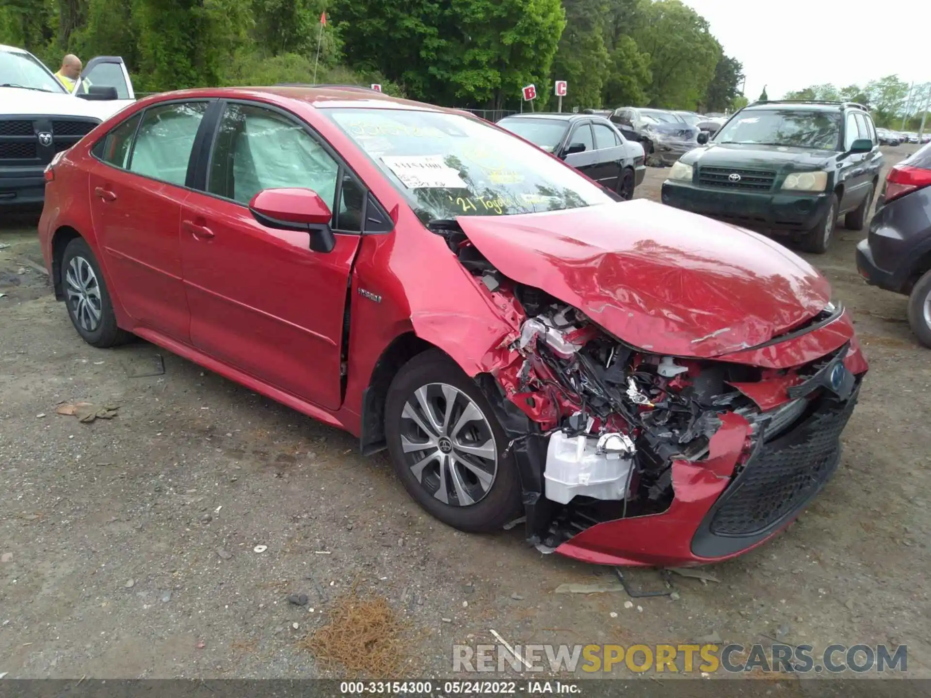 1 Photograph of a damaged car JTDEAMDE2MJ032948 TOYOTA COROLLA 2021