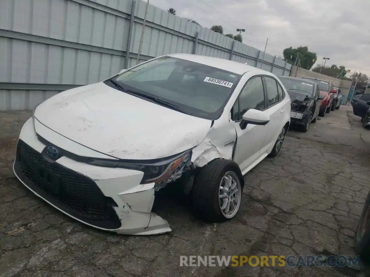 2 Photograph of a damaged car JTDEAMDE2MJ033971 TOYOTA COROLLA 2021