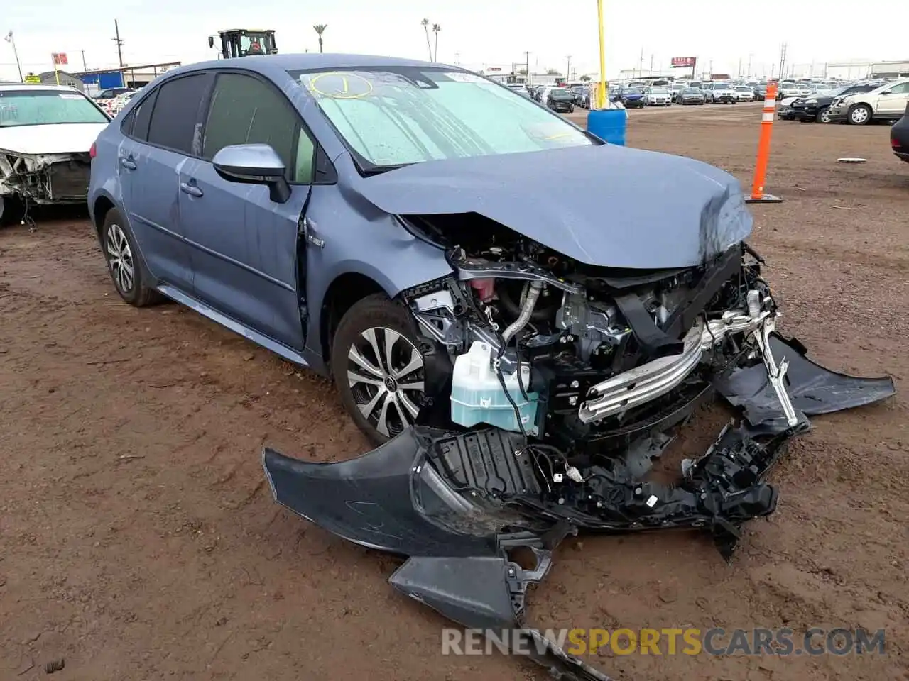 1 Photograph of a damaged car JTDEAMDE2MJ034800 TOYOTA COROLLA 2021