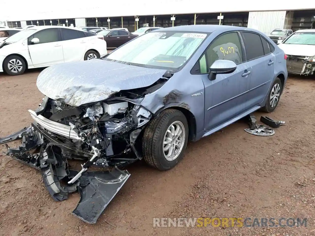 2 Photograph of a damaged car JTDEAMDE2MJ034800 TOYOTA COROLLA 2021