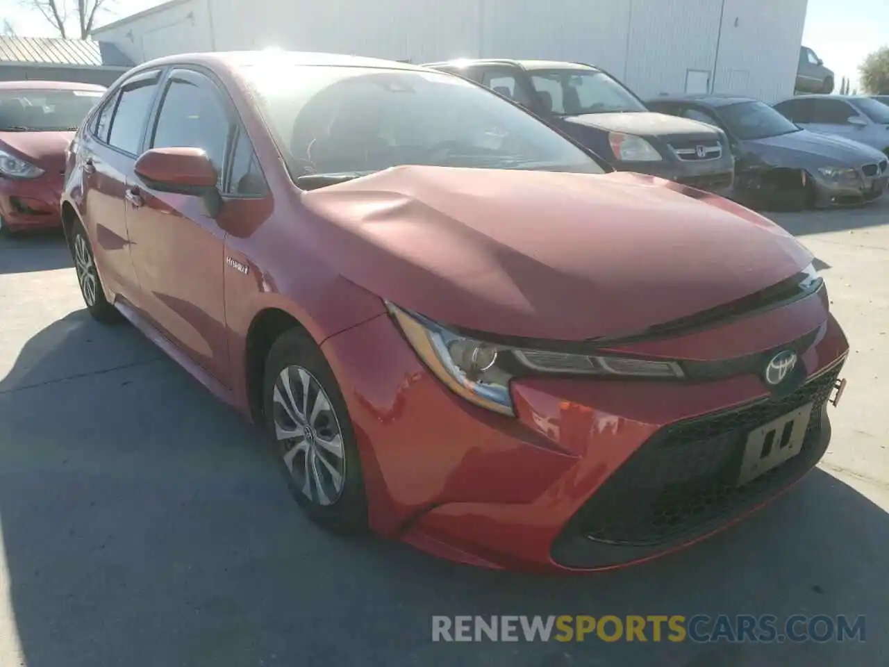 1 Photograph of a damaged car JTDEAMDE2MJ035137 TOYOTA COROLLA 2021