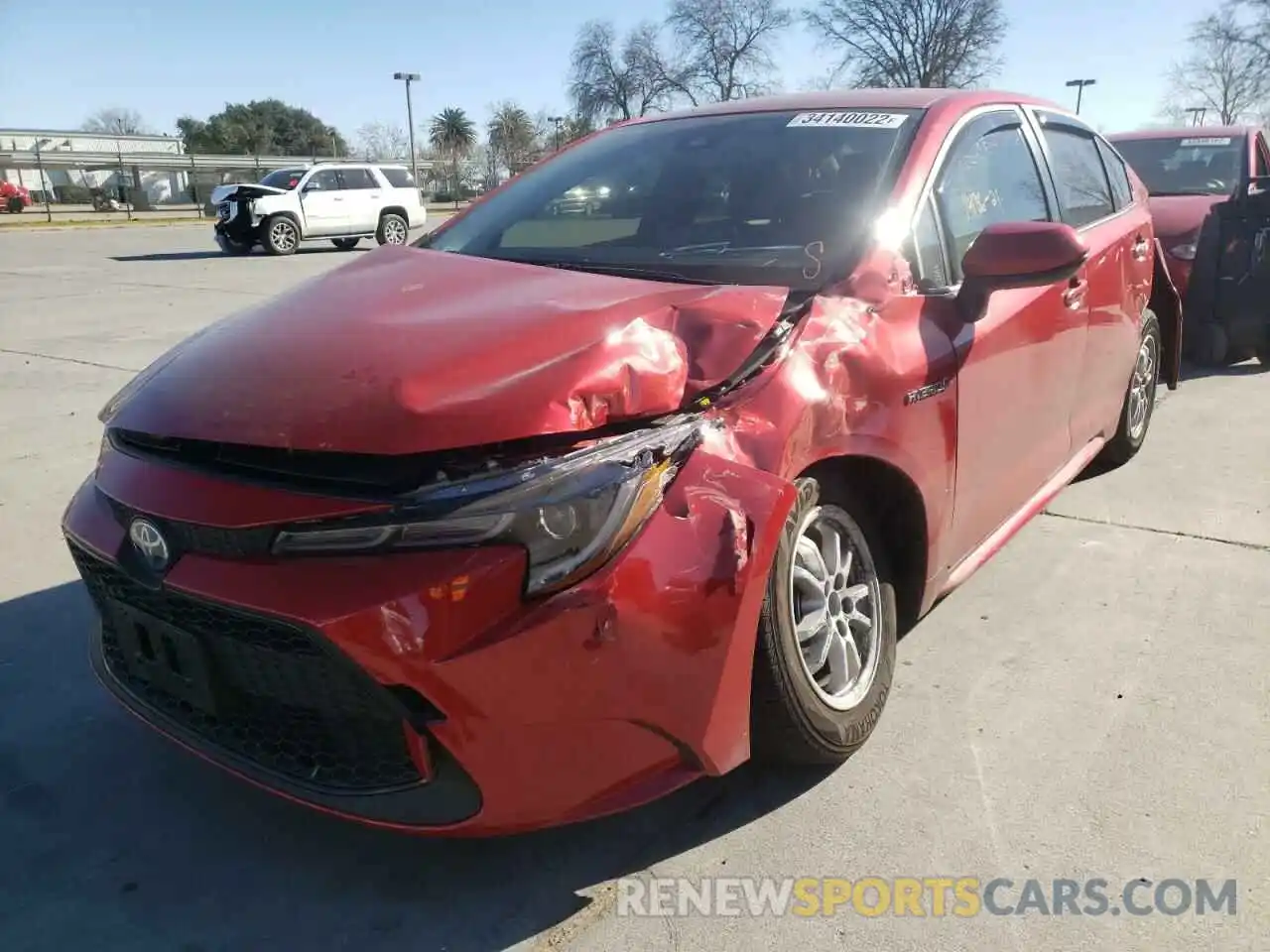 2 Photograph of a damaged car JTDEAMDE2MJ035137 TOYOTA COROLLA 2021