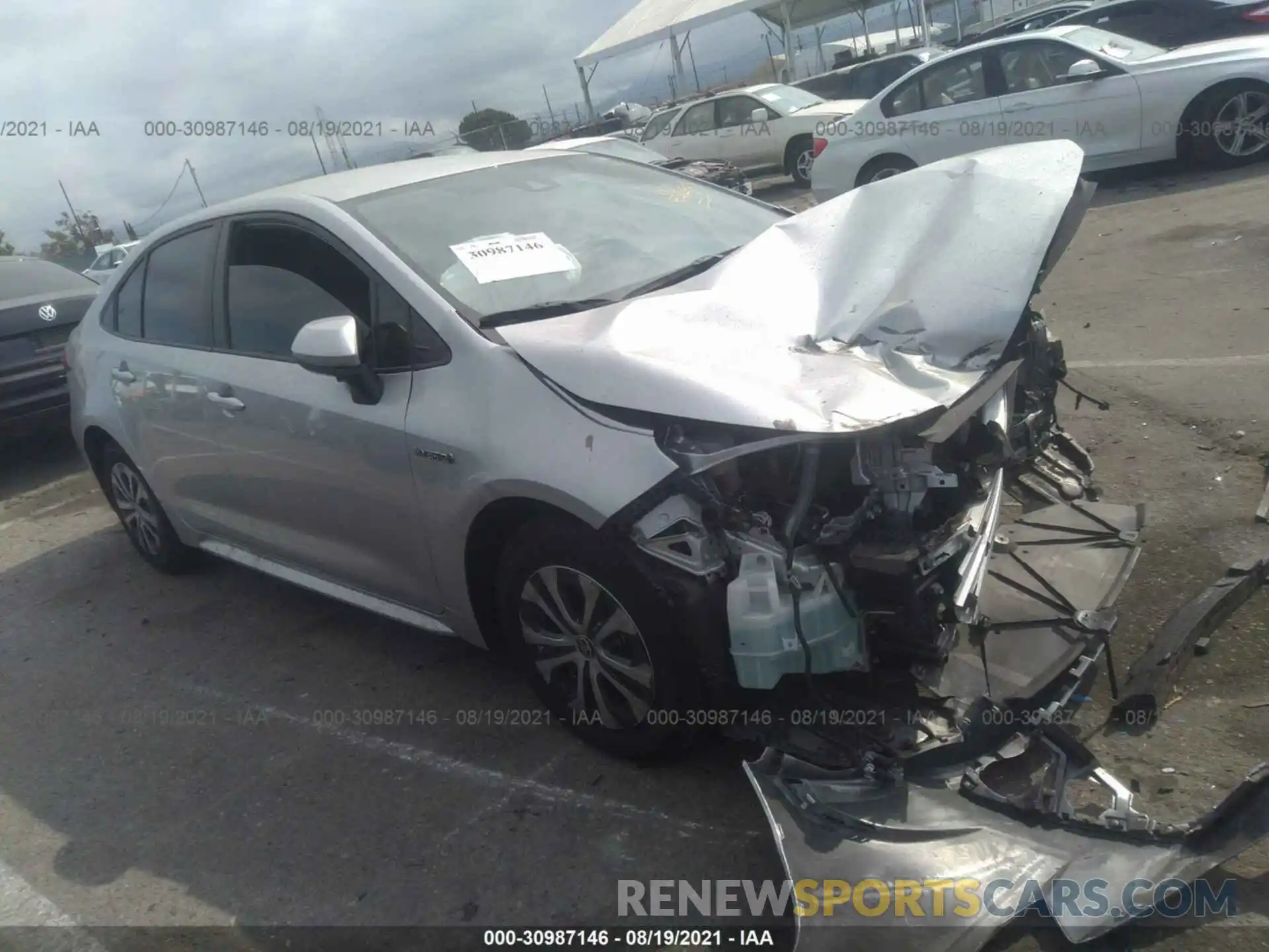 1 Photograph of a damaged car JTDEAMDE3MJ000154 TOYOTA COROLLA 2021