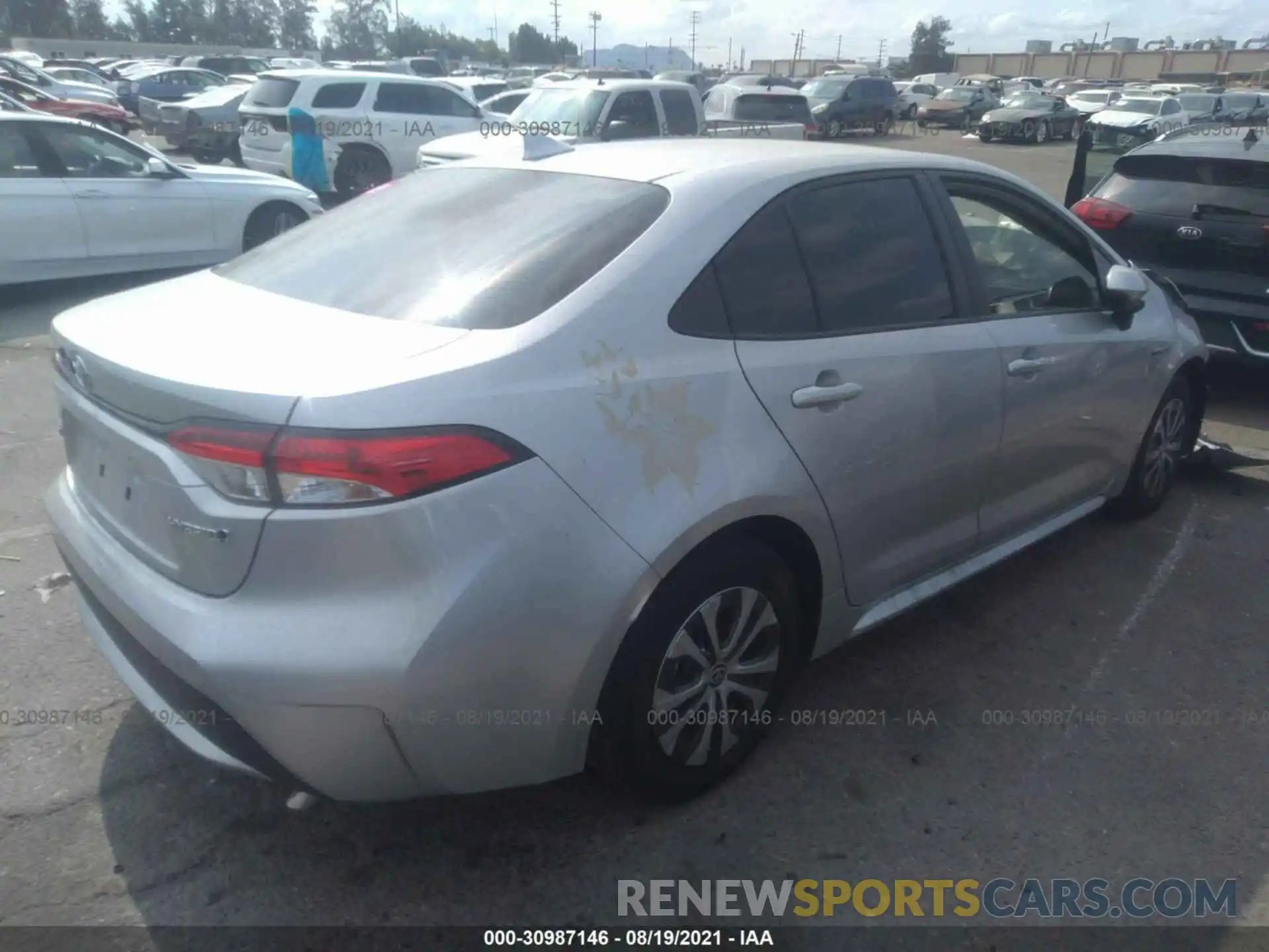 4 Photograph of a damaged car JTDEAMDE3MJ000154 TOYOTA COROLLA 2021