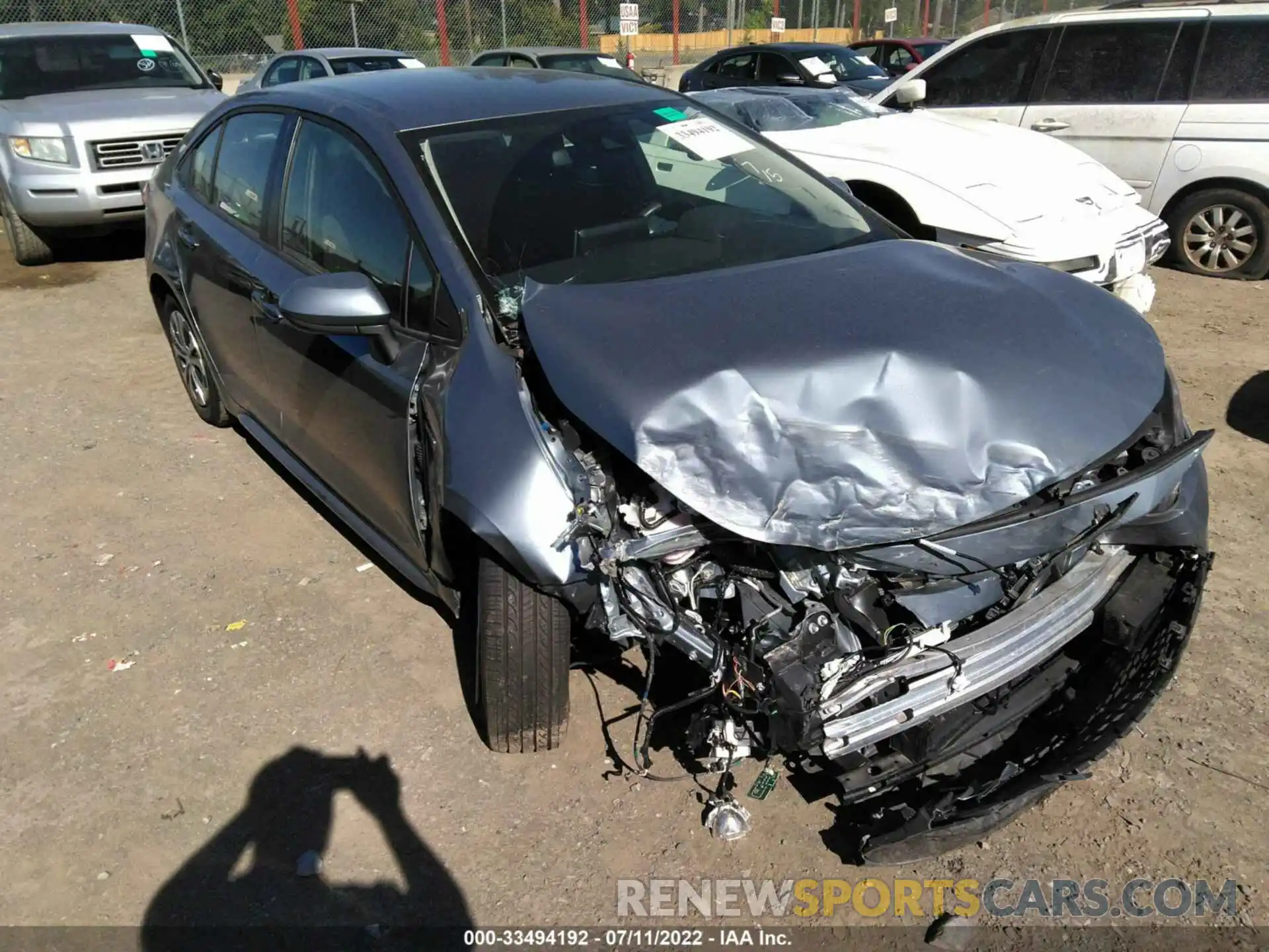 1 Photograph of a damaged car JTDEAMDE3MJ000266 TOYOTA COROLLA 2021