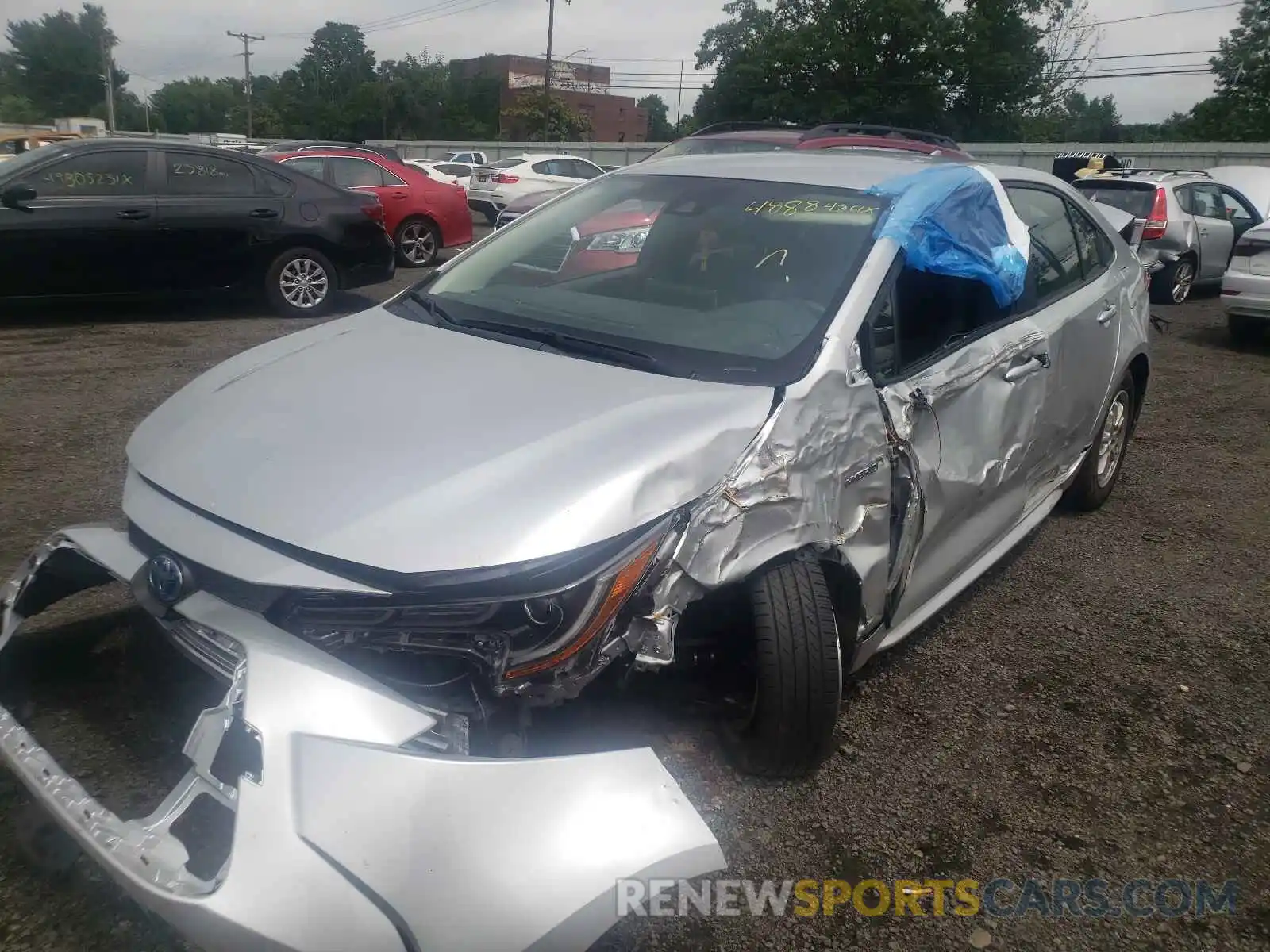 2 Photograph of a damaged car JTDEAMDE3MJ003166 TOYOTA COROLLA 2021