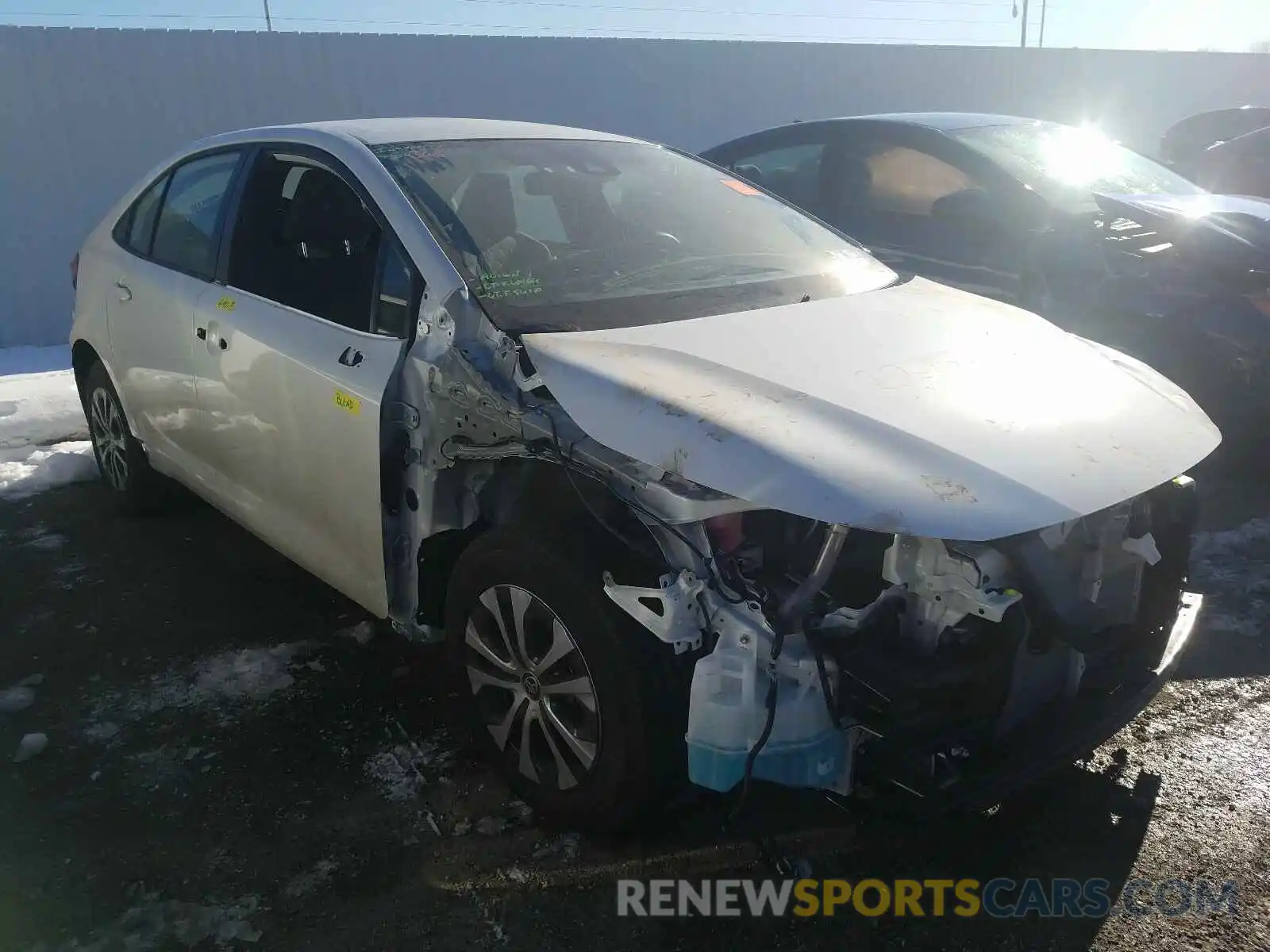 1 Photograph of a damaged car JTDEAMDE3MJ003216 TOYOTA COROLLA 2021