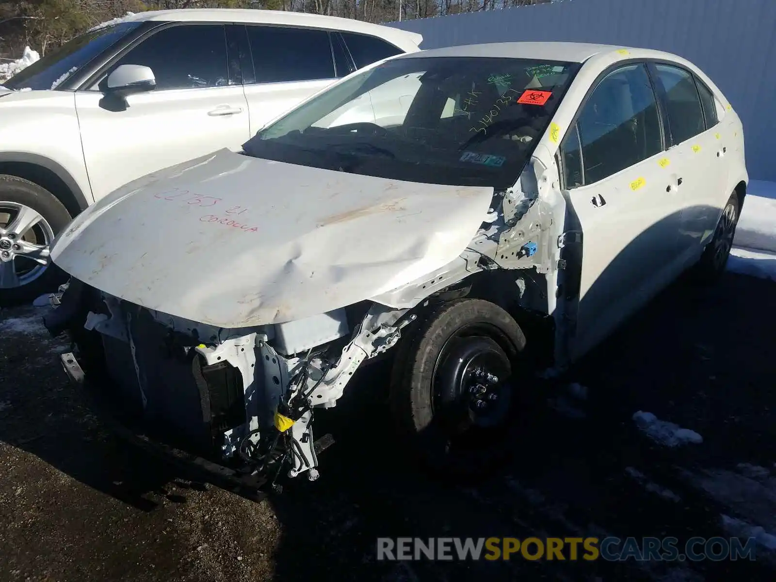 2 Photograph of a damaged car JTDEAMDE3MJ003216 TOYOTA COROLLA 2021