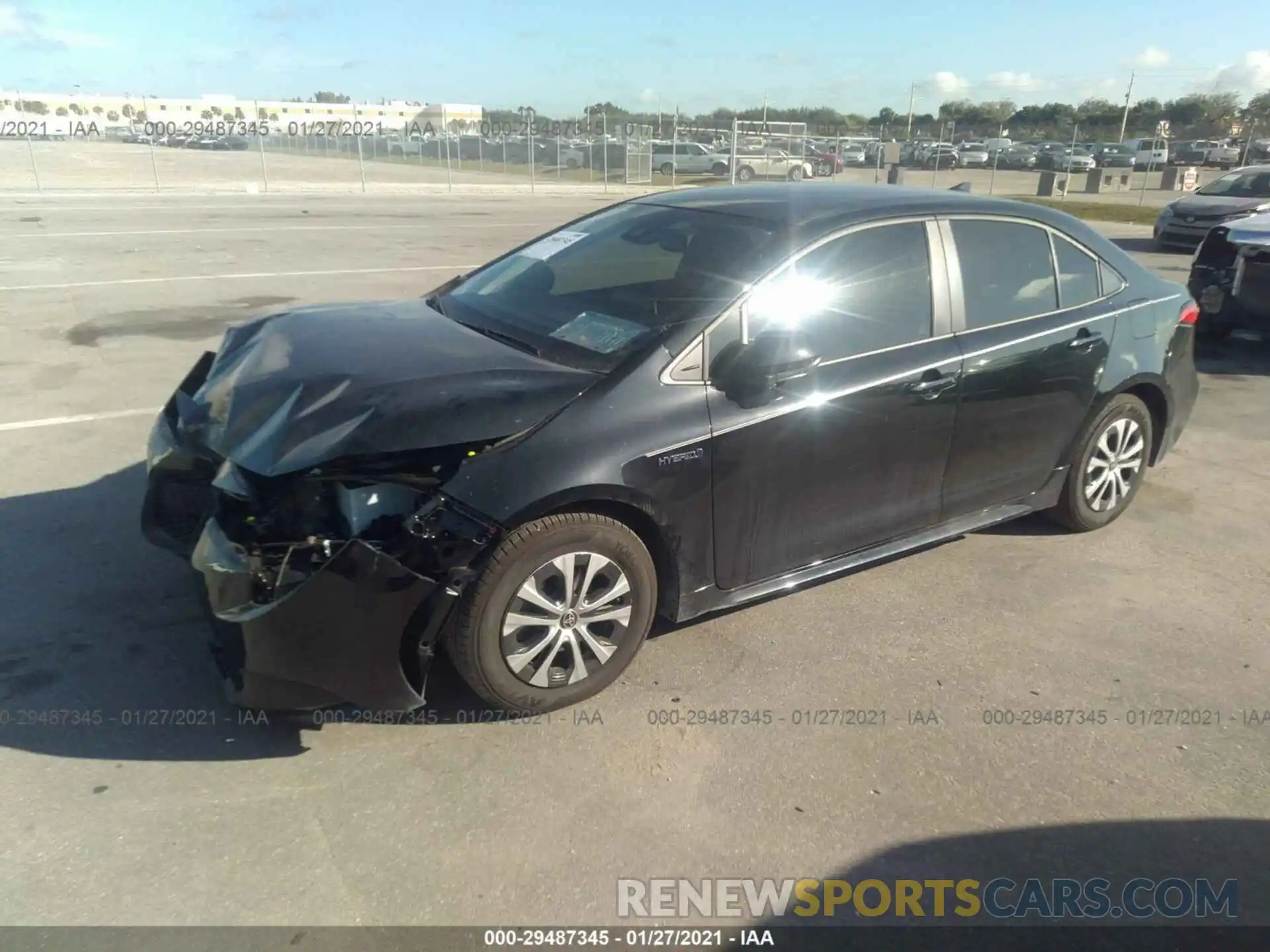 2 Photograph of a damaged car JTDEAMDE3MJ003488 TOYOTA COROLLA 2021