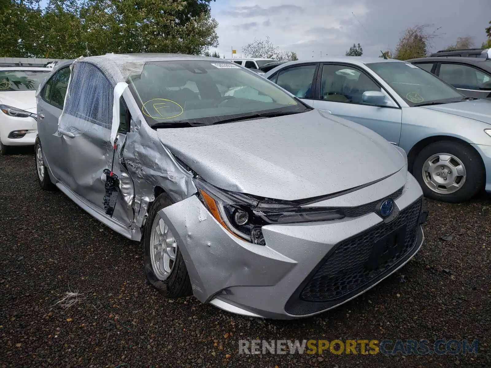 1 Photograph of a damaged car JTDEAMDE3MJ004902 TOYOTA COROLLA 2021