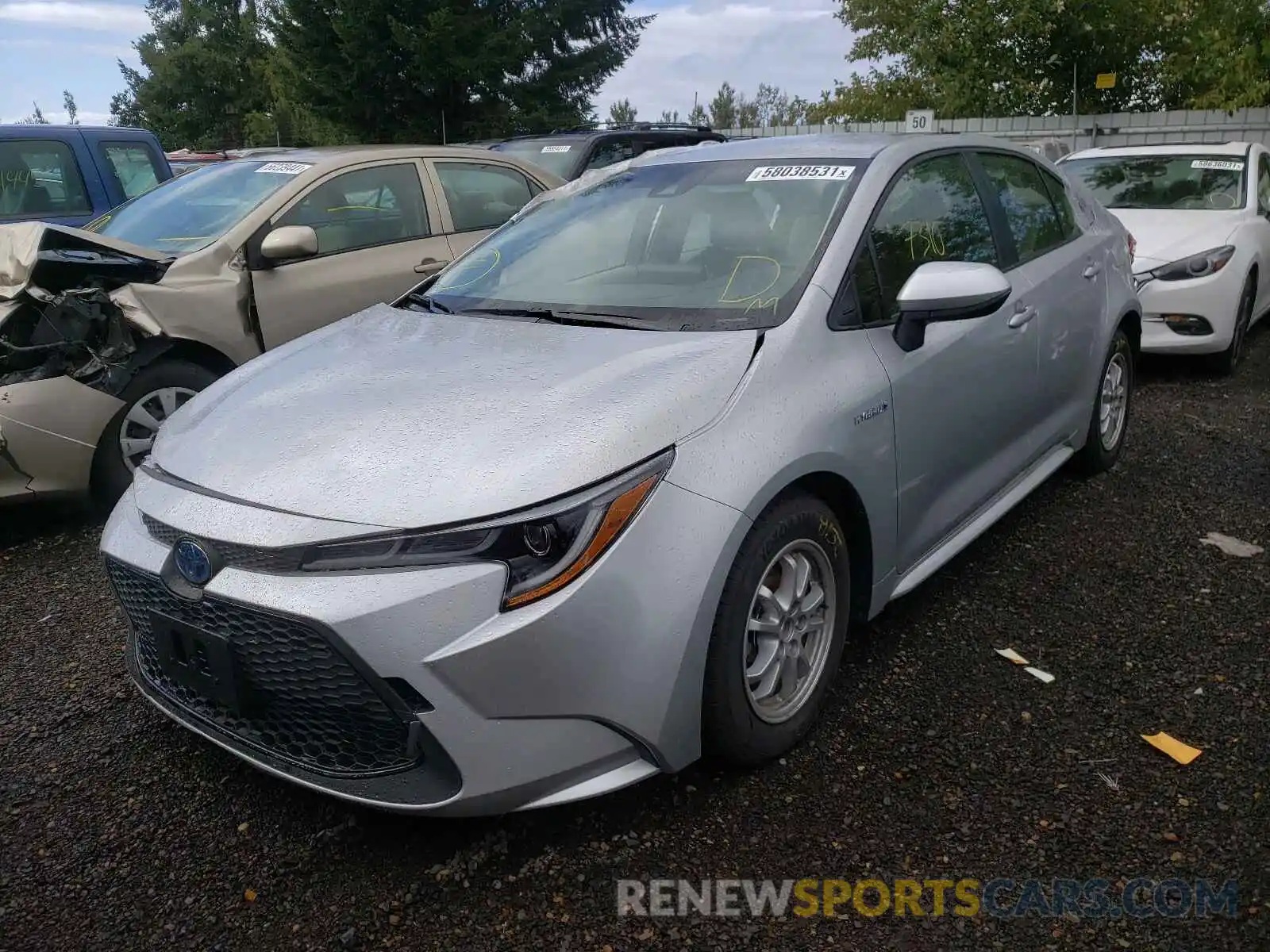 2 Photograph of a damaged car JTDEAMDE3MJ004902 TOYOTA COROLLA 2021