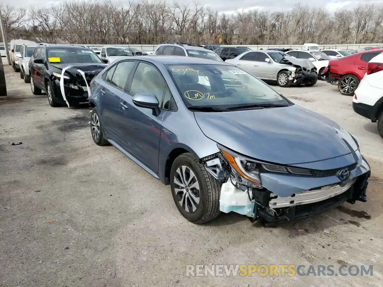 1 Photograph of a damaged car JTDEAMDE3MJ004916 TOYOTA COROLLA 2021