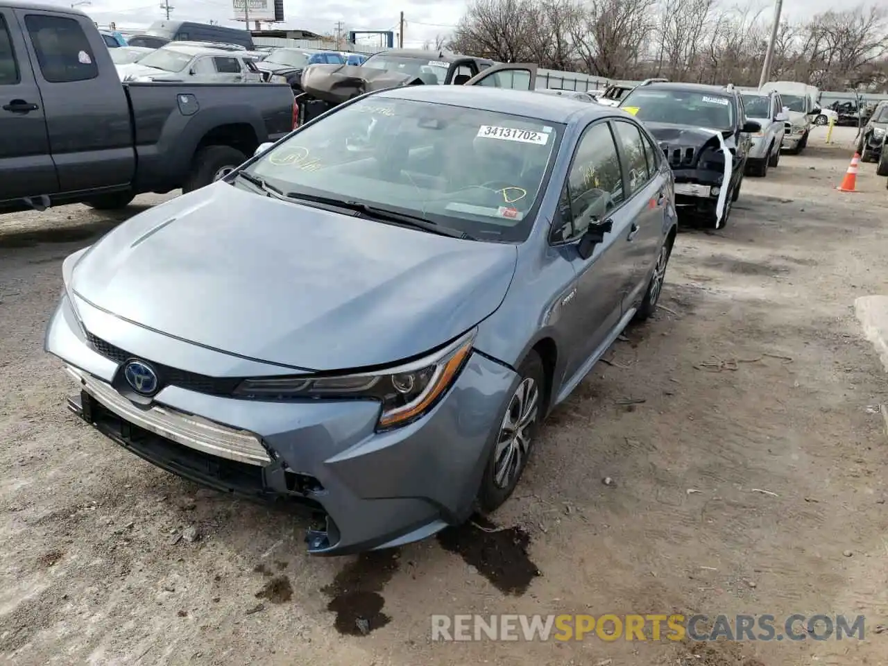 2 Photograph of a damaged car JTDEAMDE3MJ004916 TOYOTA COROLLA 2021