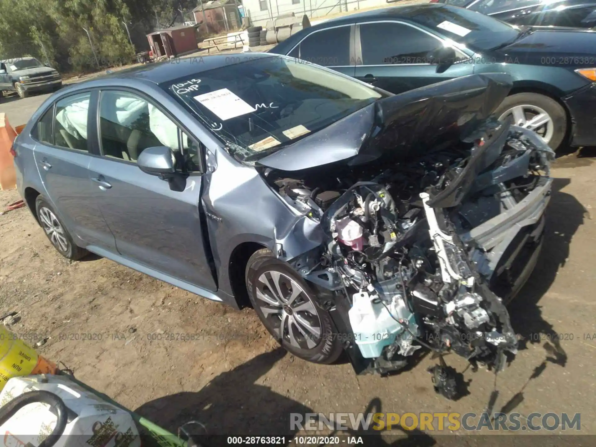 1 Photograph of a damaged car JTDEAMDE3MJ007864 TOYOTA COROLLA 2021