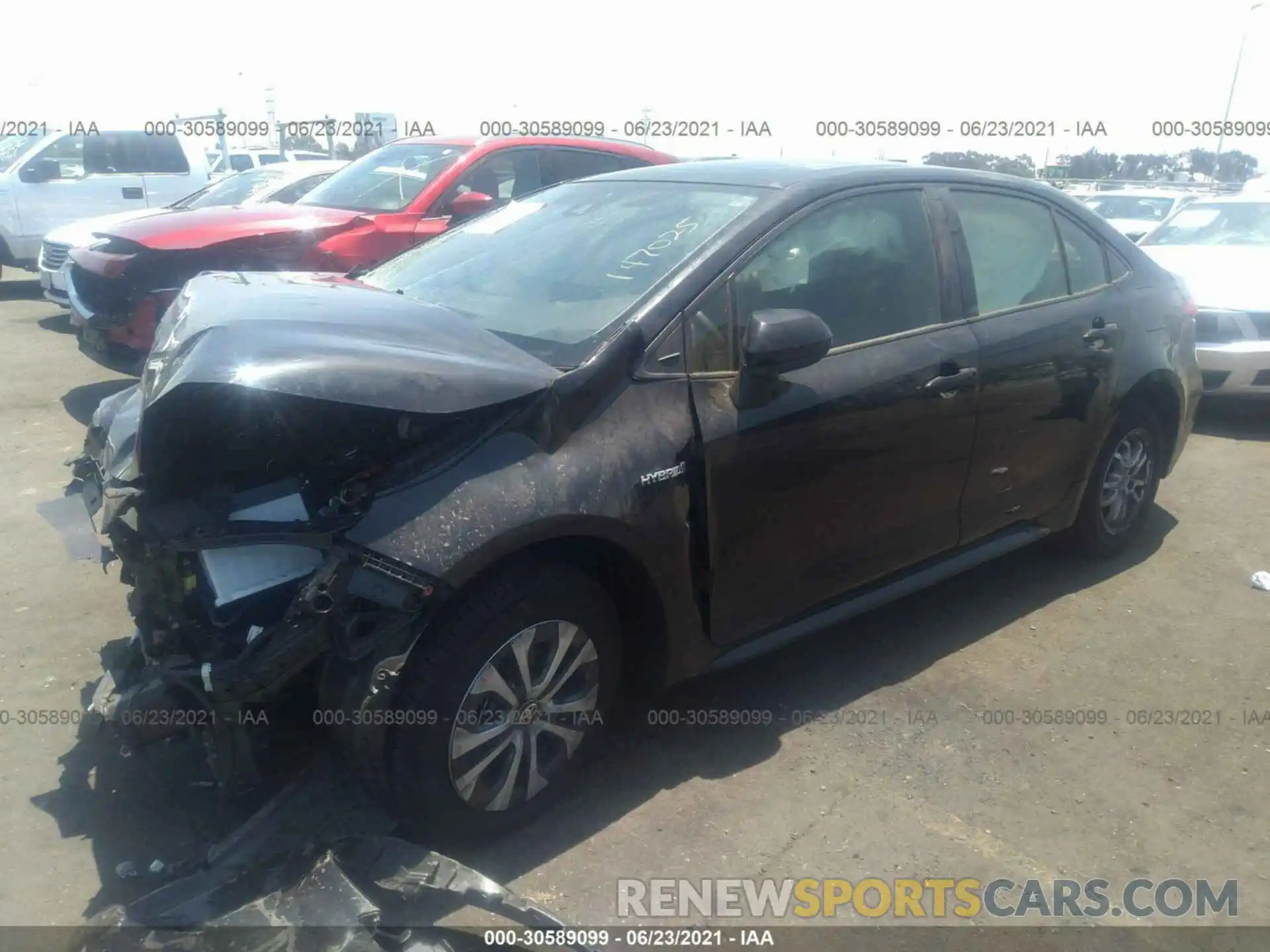 2 Photograph of a damaged car JTDEAMDE3MJ008187 TOYOTA COROLLA 2021