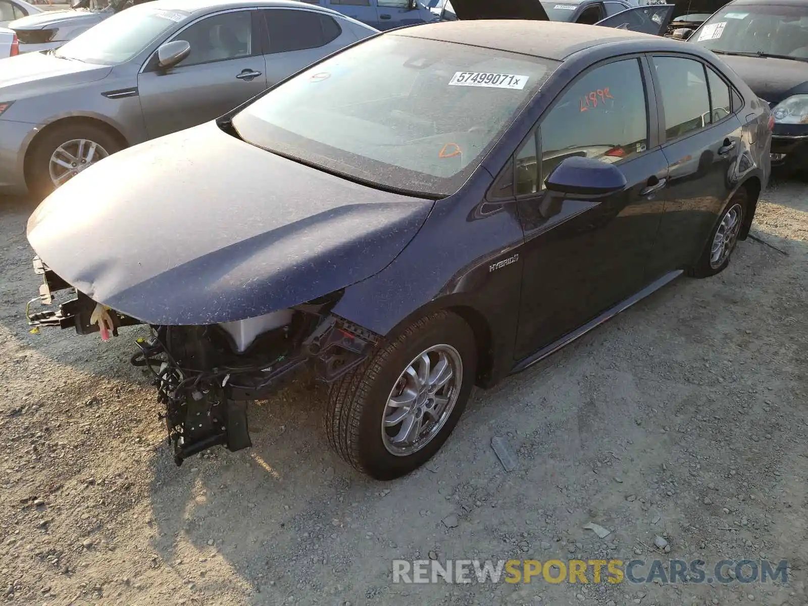 2 Photograph of a damaged car JTDEAMDE3MJ008464 TOYOTA COROLLA 2021