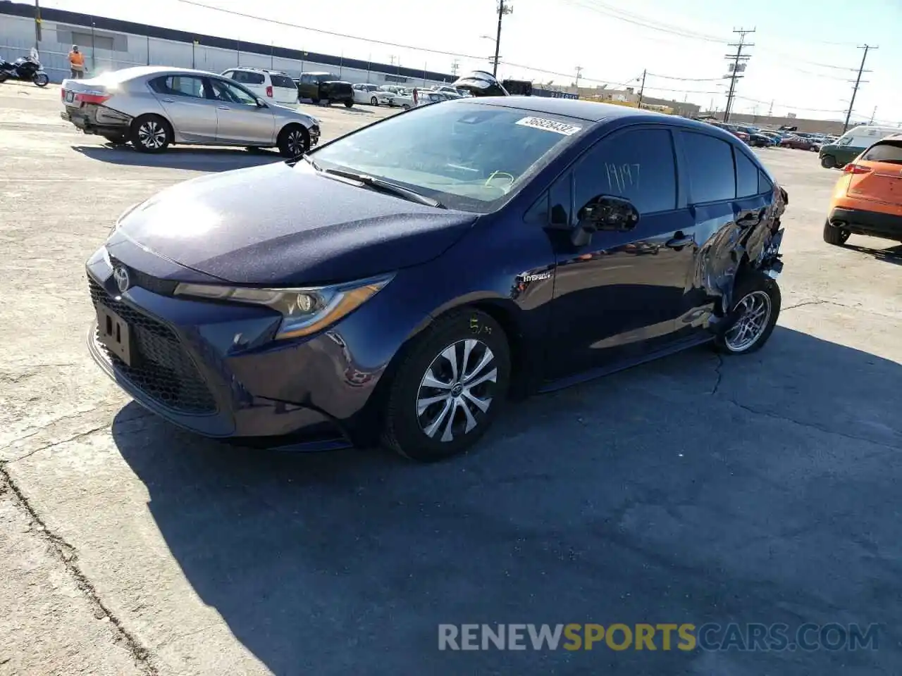 2 Photograph of a damaged car JTDEAMDE3MJ010229 TOYOTA COROLLA 2021